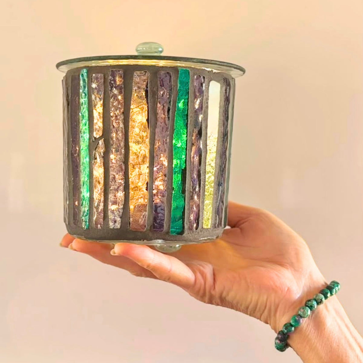 Mini Hand-Cut Glass Illumination Art #12