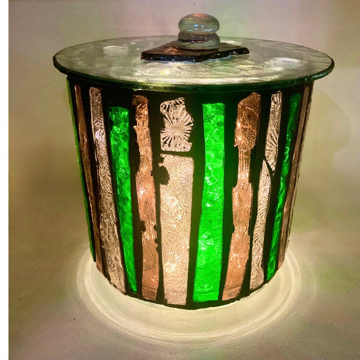 Mini Hand-Cut Glass Illumination Art #12