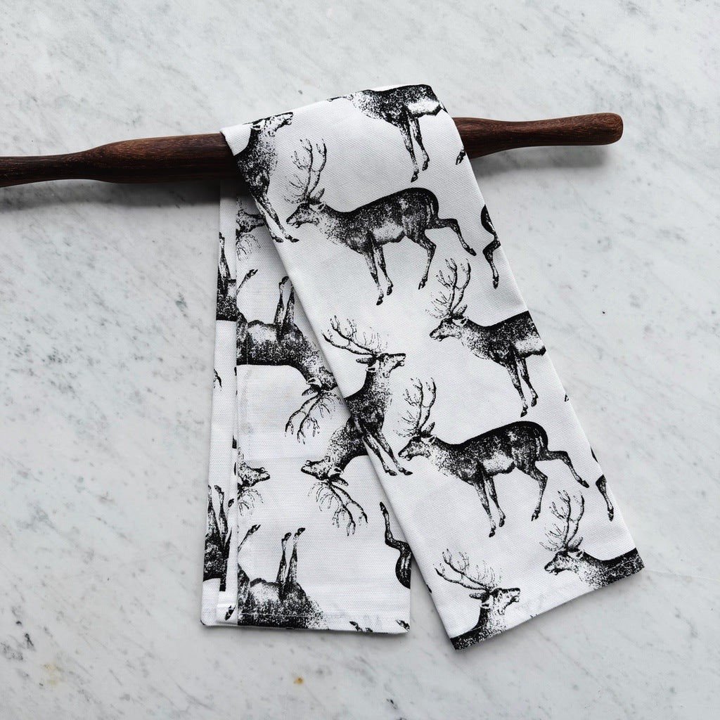 Deer tea towel.