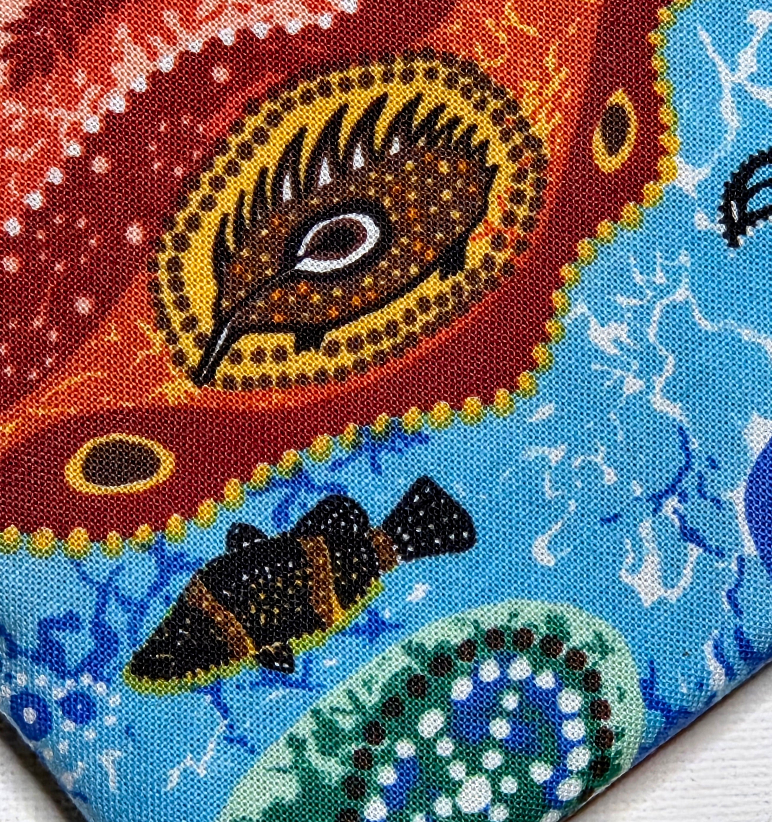 MEDIUM pouch in colourful indigenous design