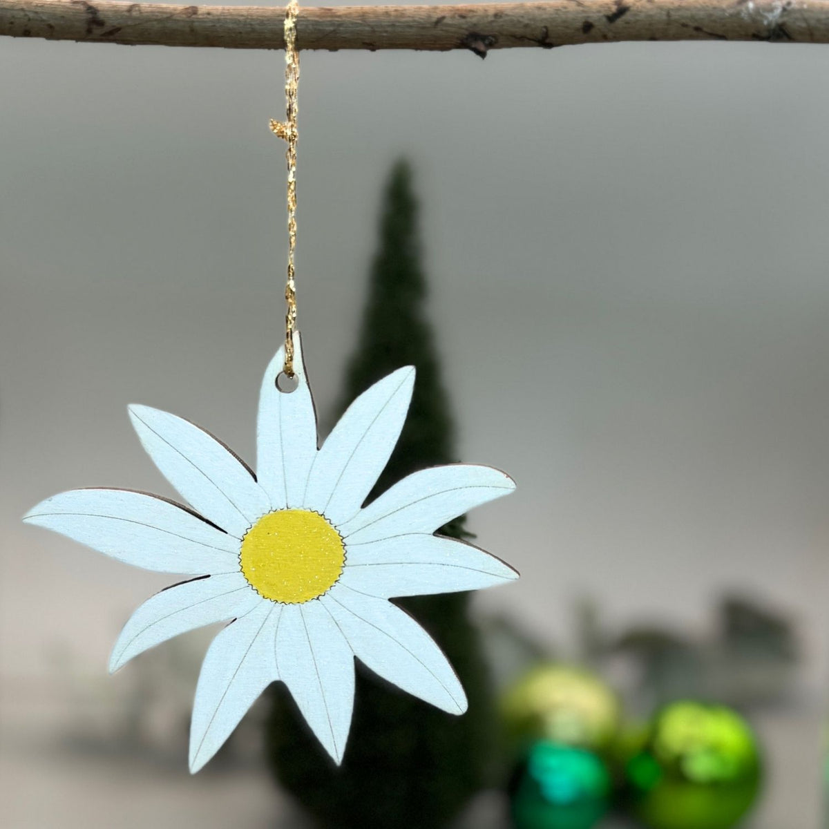 Flannel Flower Hand Painted Christmas Decoration