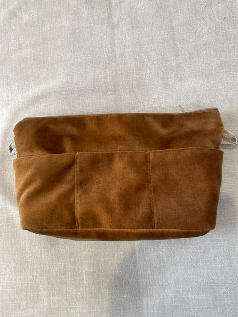 Terracotta Velvet Cosmetic Bag