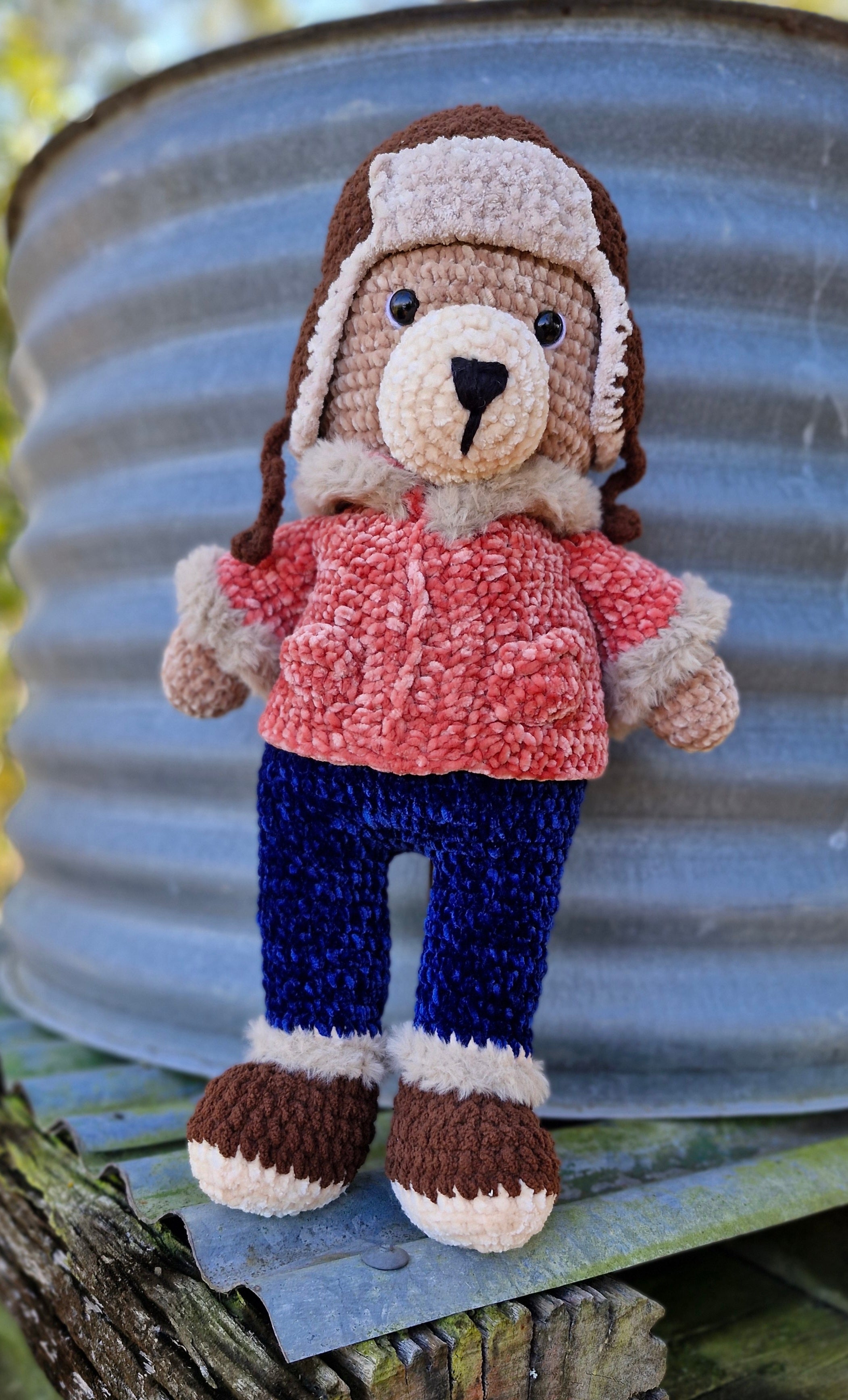 Meet Barnaby the Large Alaskan Crochet Bear