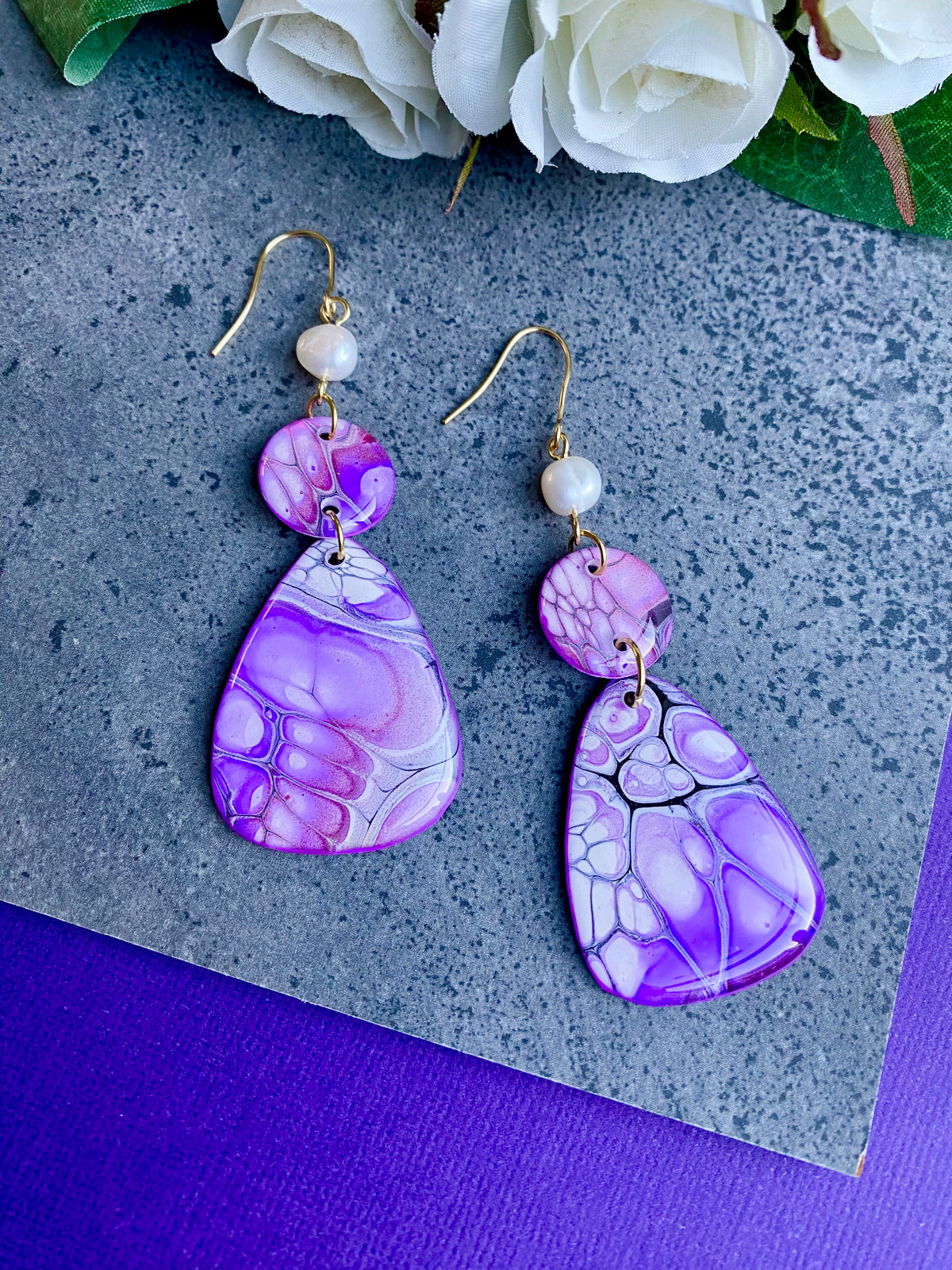 Freshwater Pearl Collection Lilac Earrings