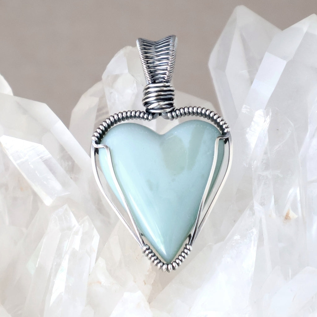 Handcrafted Mtorolite Pendant - Calm Heart Talisman