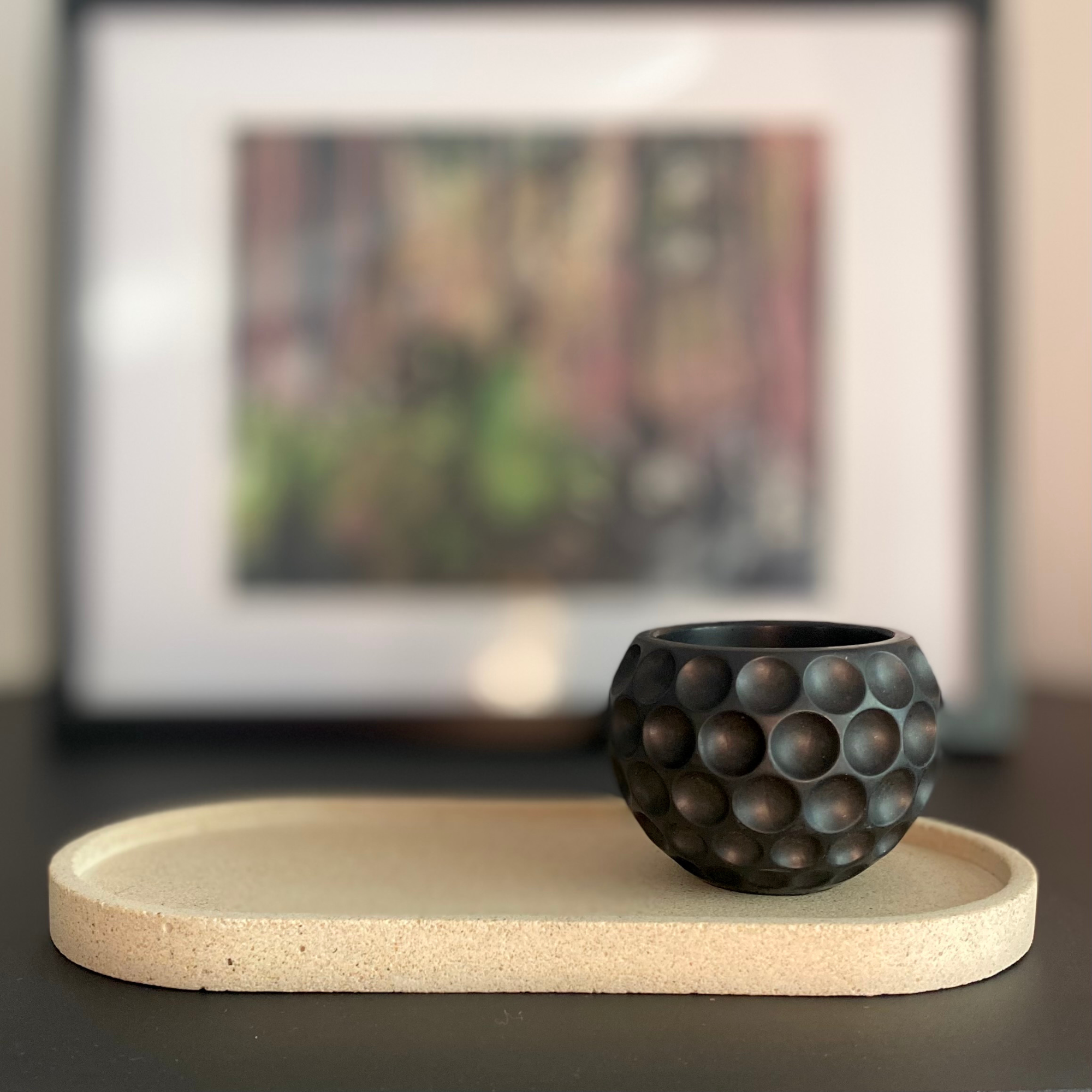 Large Oval tray |Textured decor collection