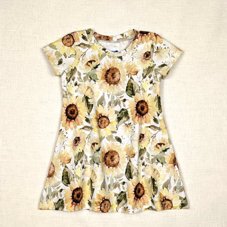 Handmade Twirly Dress for active kids | Sunflower Collection | size 1