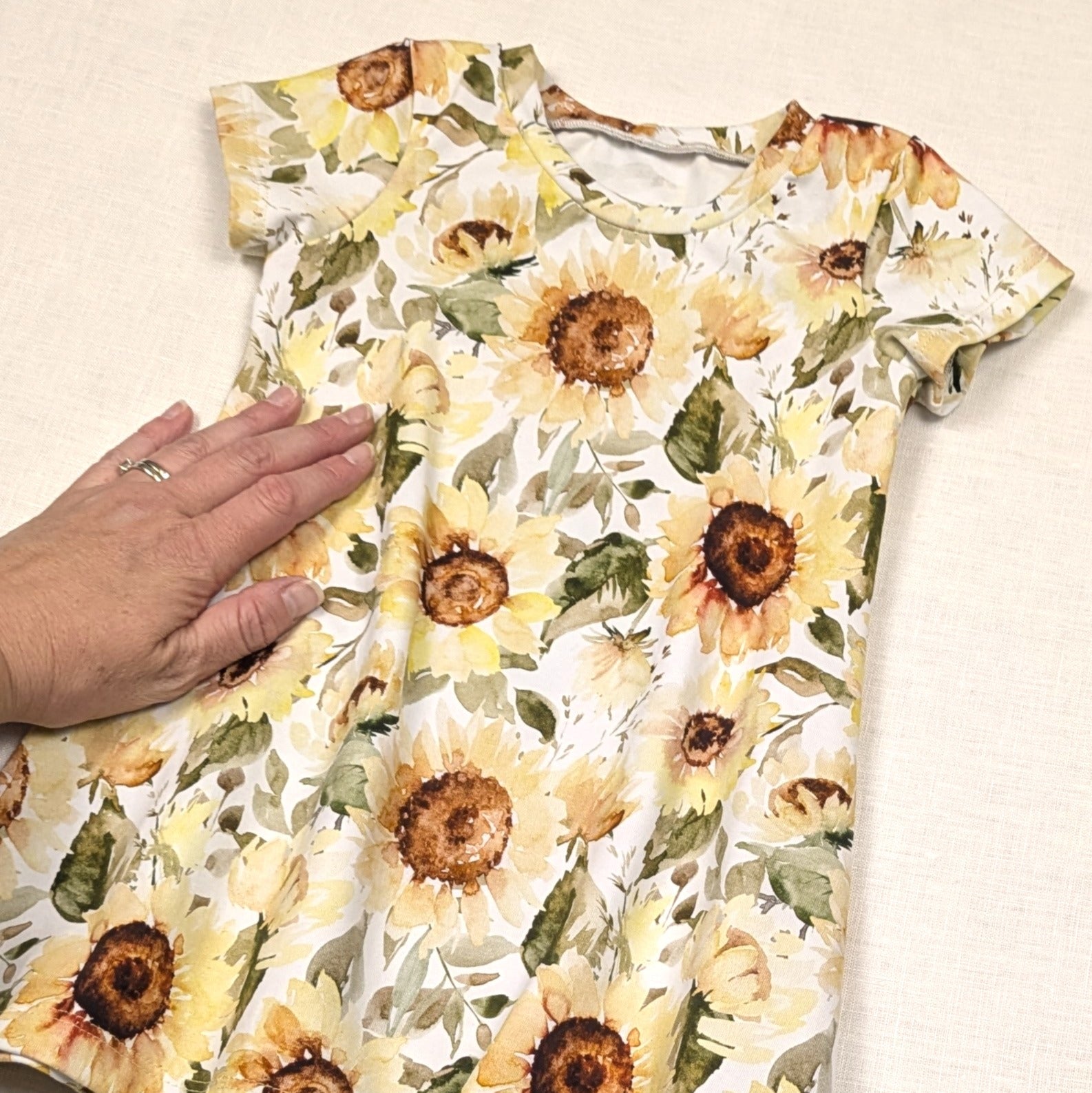 Handmade Twirly Dress for active kids | Sunflower Collection | size 1