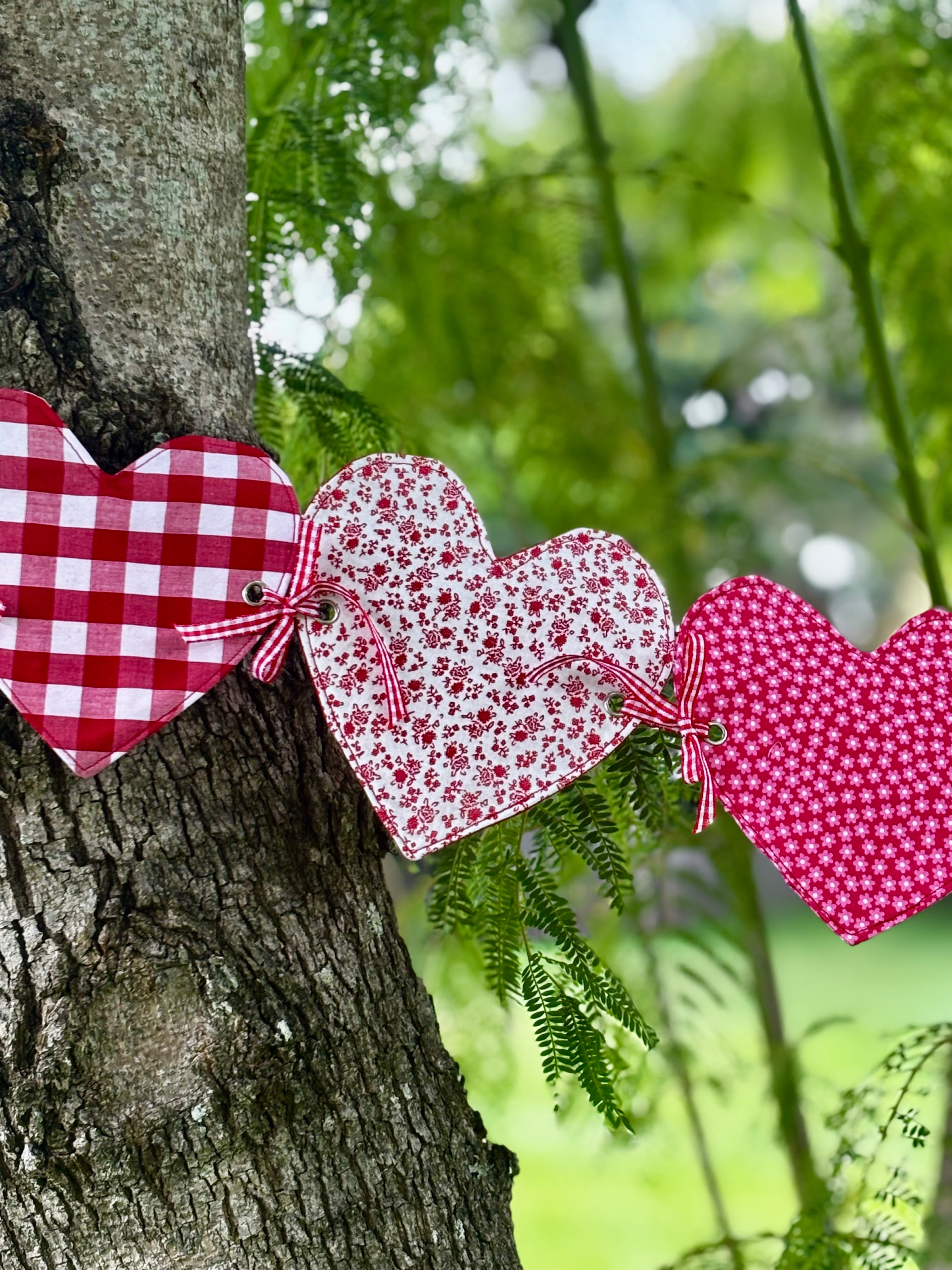 Handmade Fabric Garland Double Sided Bunting Decor