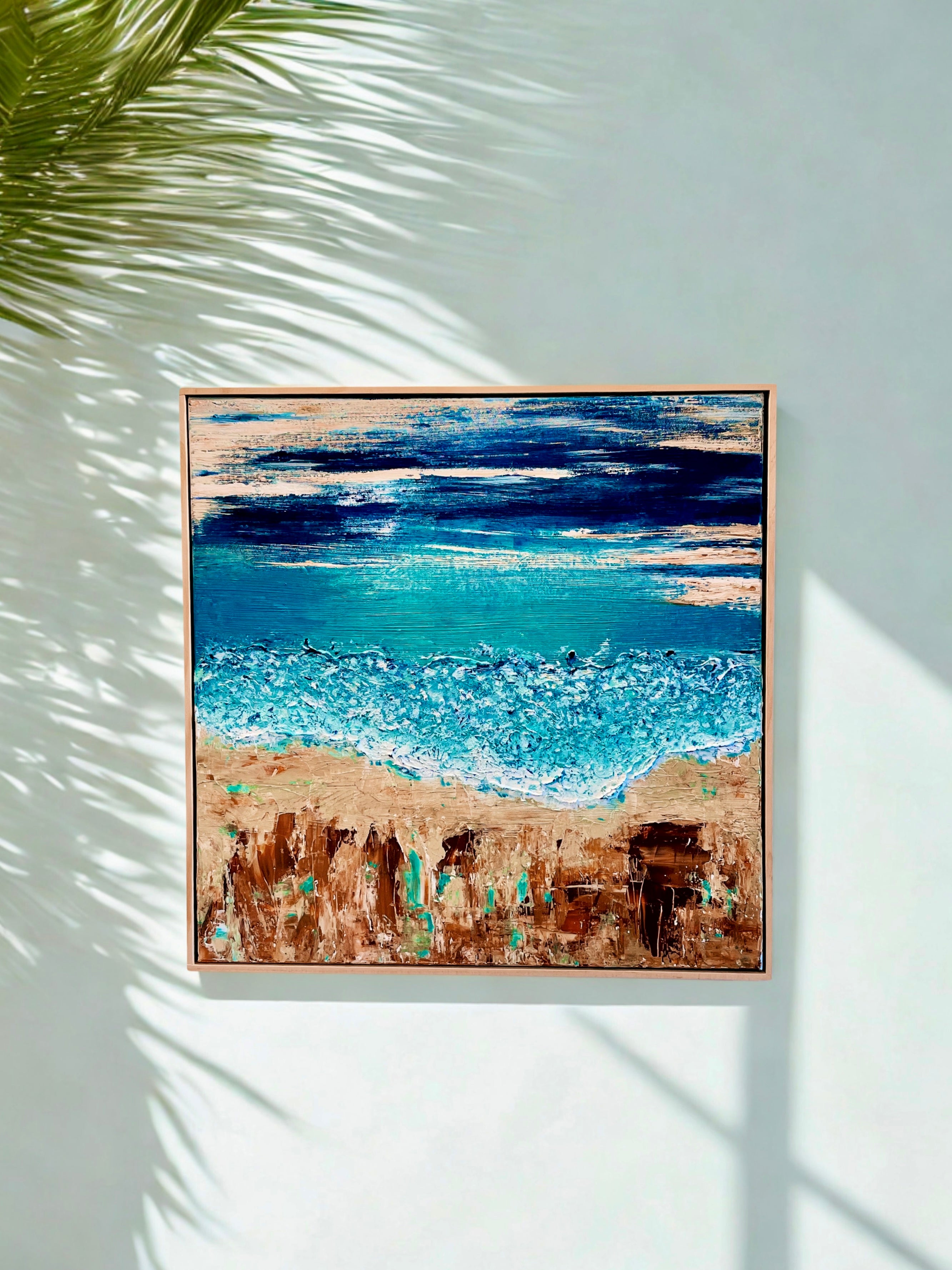One Summer - Floating Framed stretch canvas - Textured Acrylic