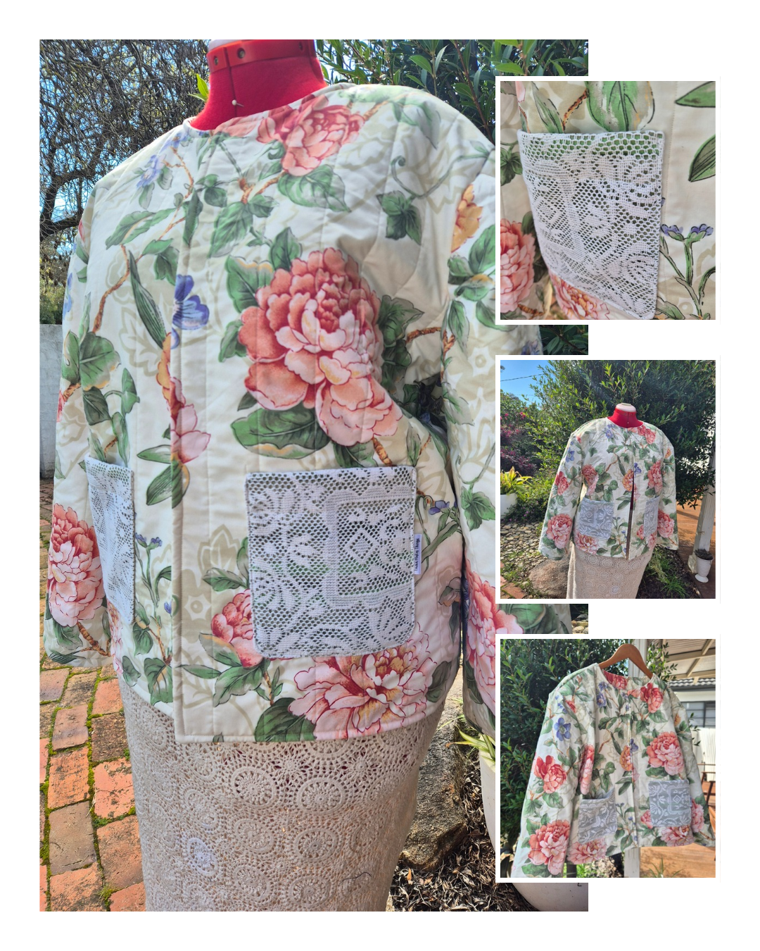 Floral quilted jacket size 10-12