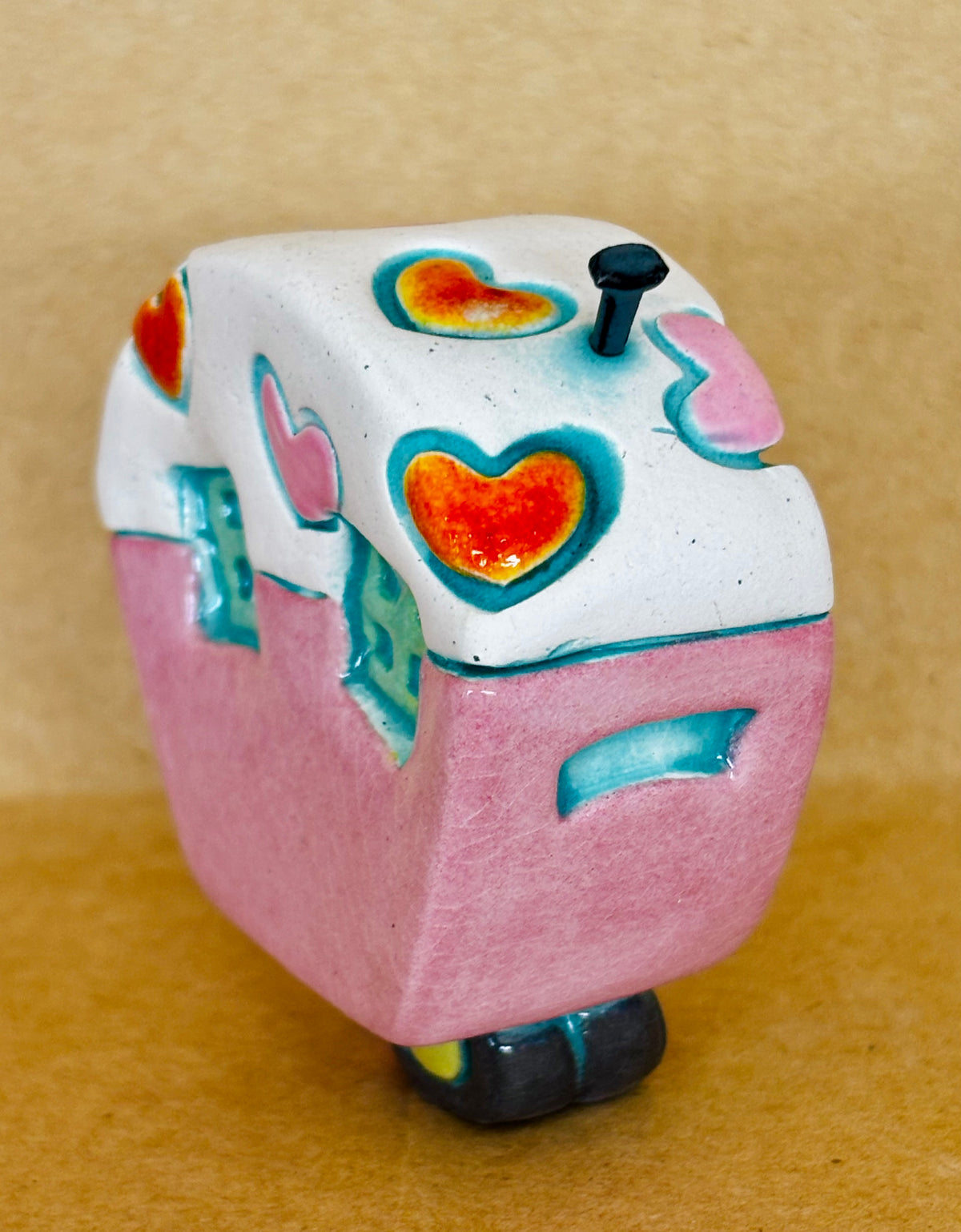 Small Retro Collectable Ceramic Caravan 6