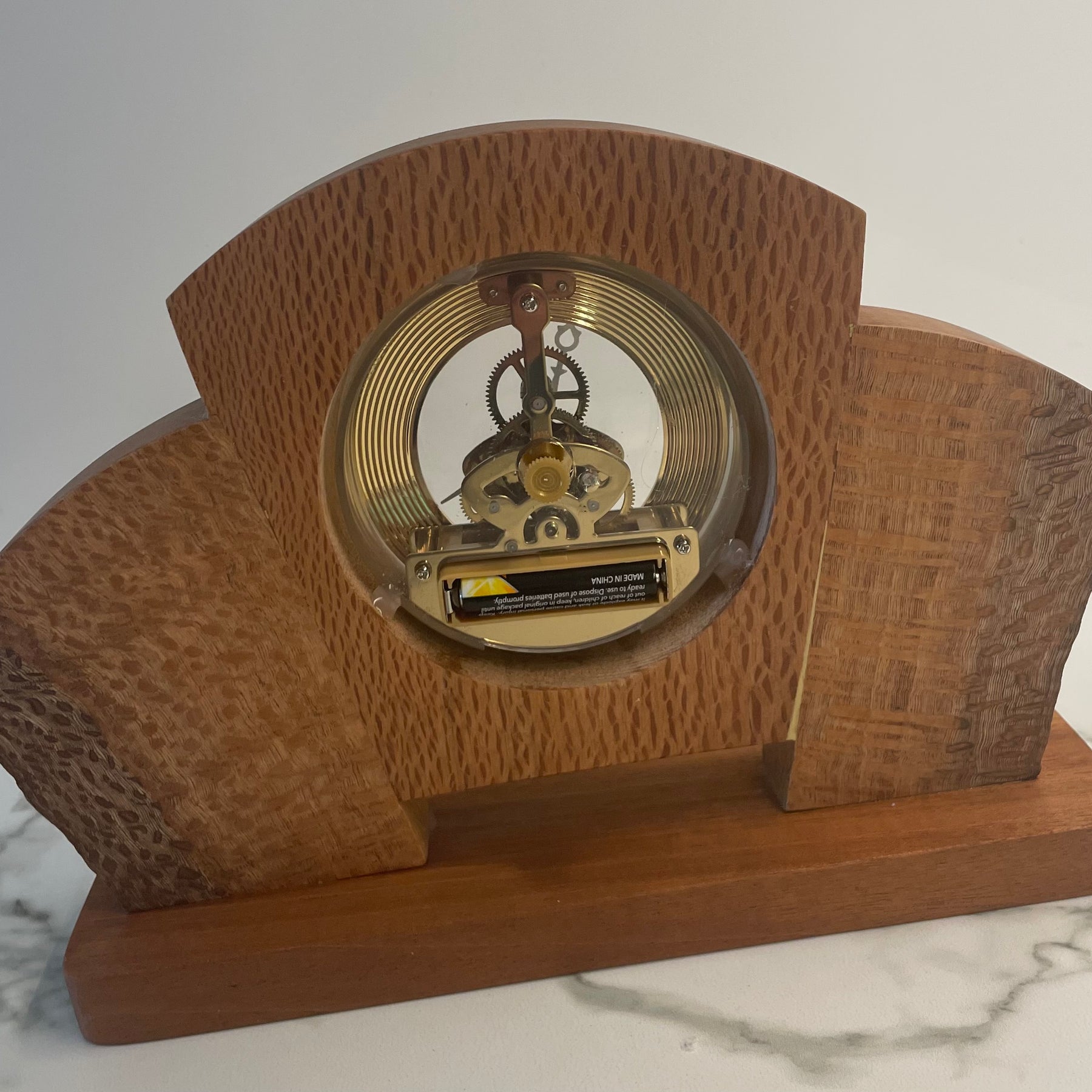 Silky Oak Desk Clock
