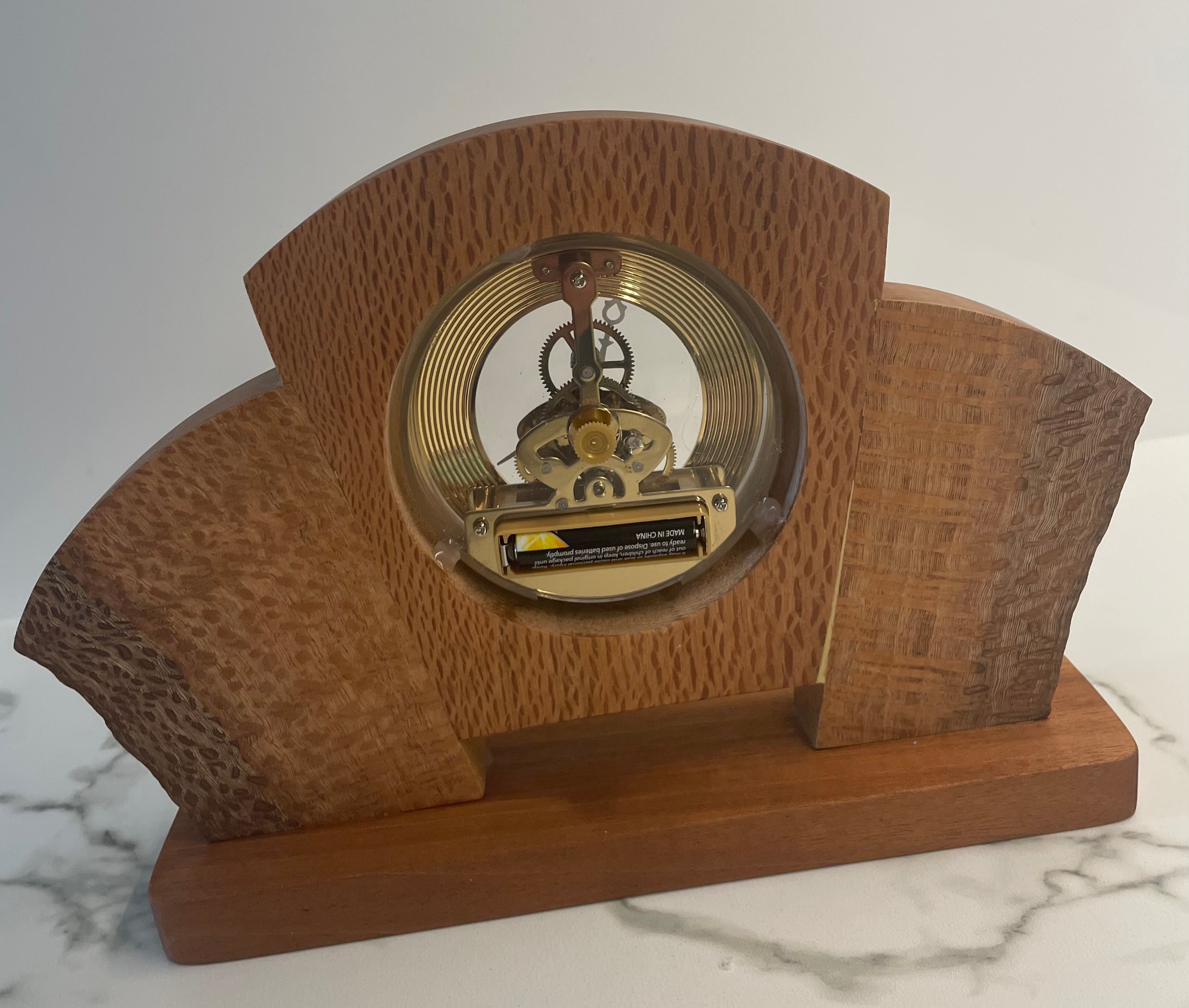Silky Oak Desk Clock
