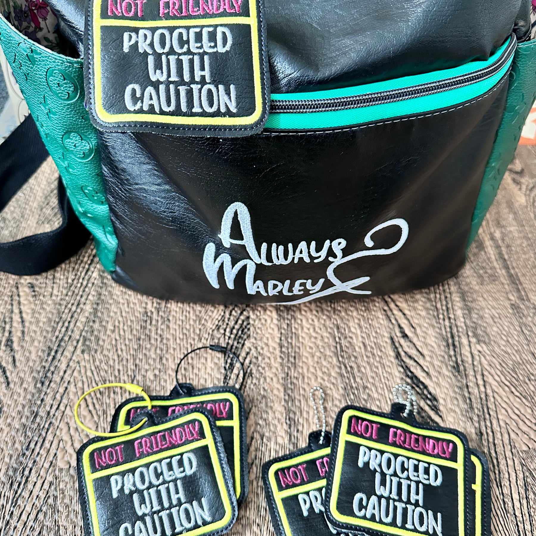 Caution bag tag