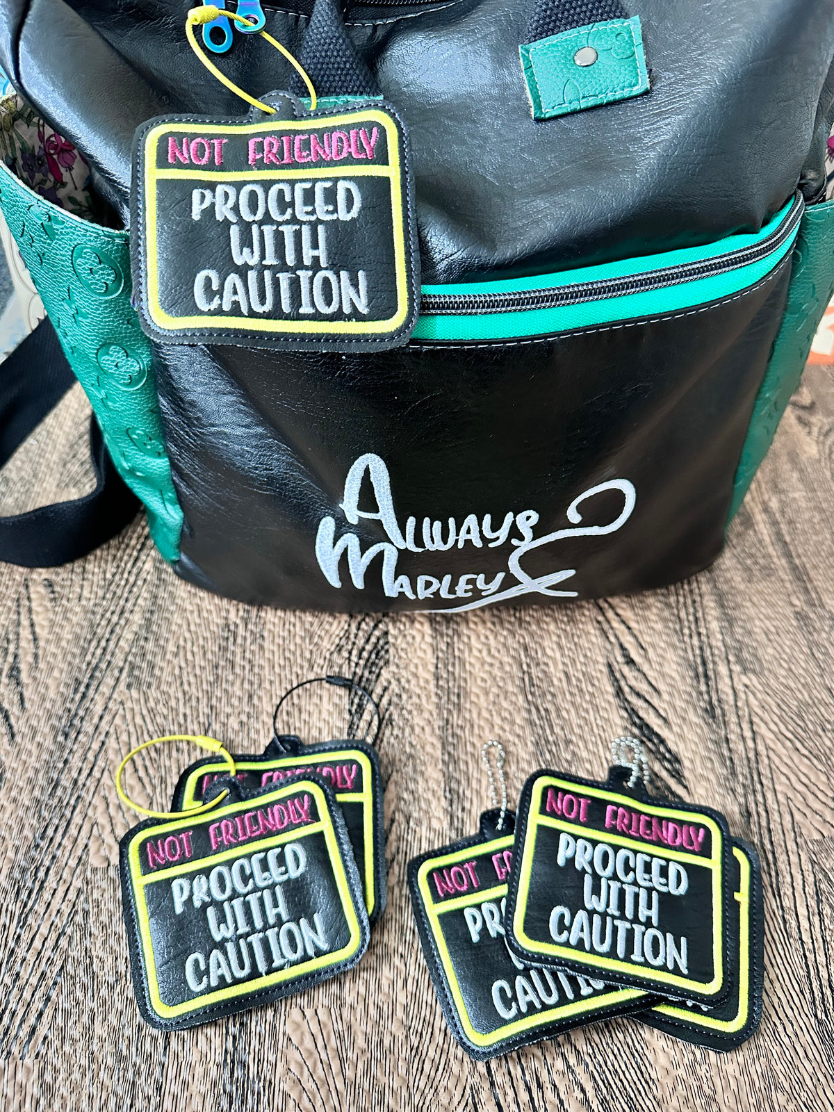 Caution bag tag