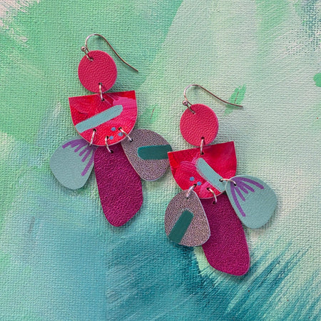 Audace Musa Earrings - Pink Splash
