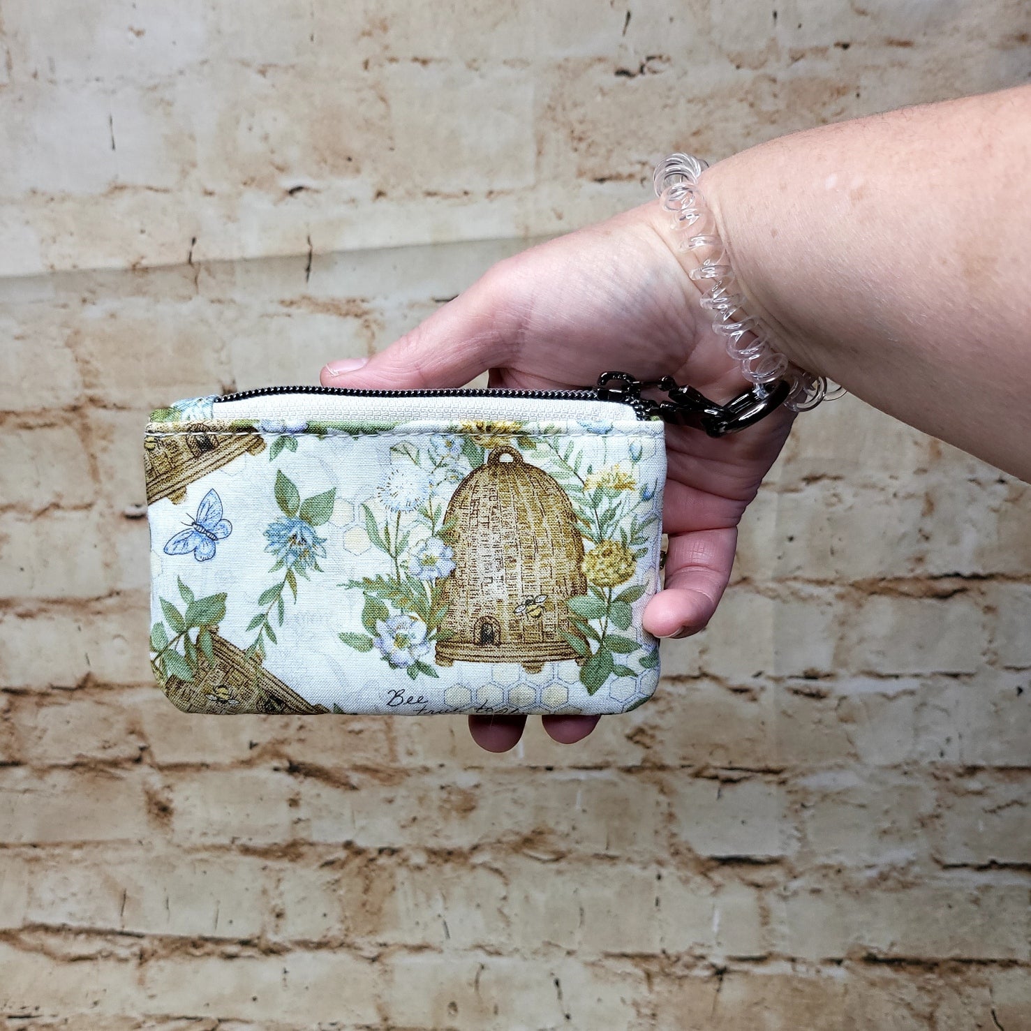 Floral Bees Double coin Purse