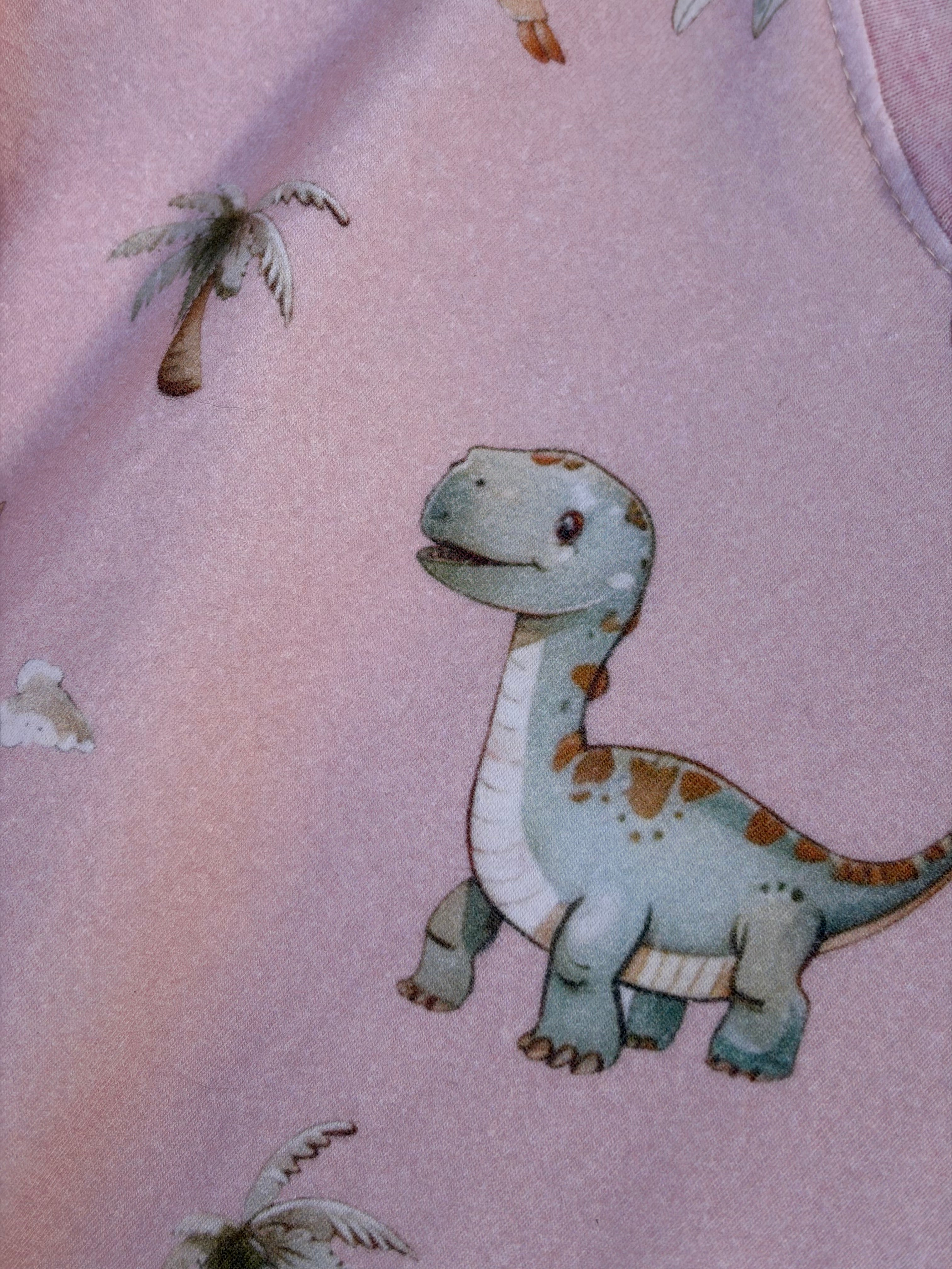 PINK DINOSAUR ROMPER 0-3 months