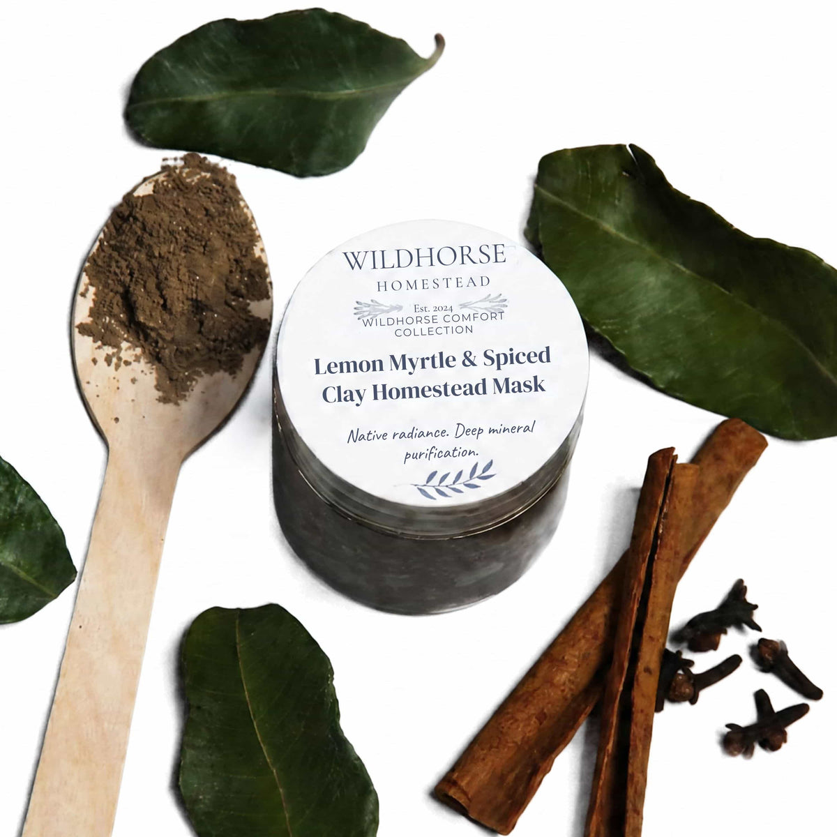 Wildhorse Lemon Myrtle & Spiced Clay Homestead Mask