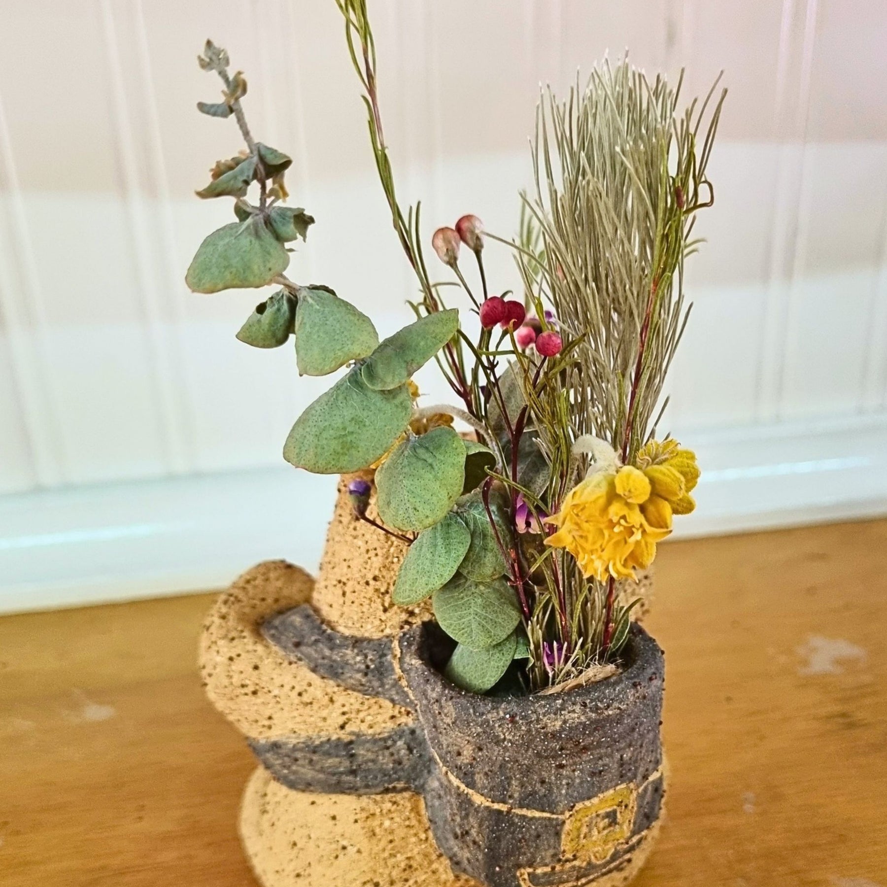 Backpack Buddies Ceramic Animal Vase Dried Flower Ornament