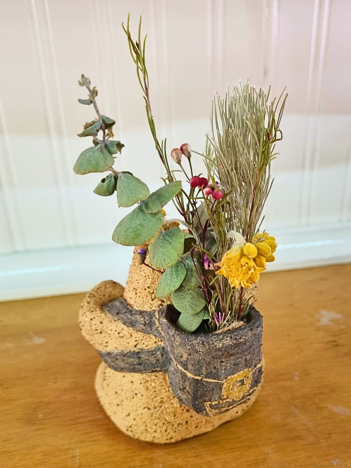Backpack Buddies Ceramic Animal Vase Dried Flower Ornament