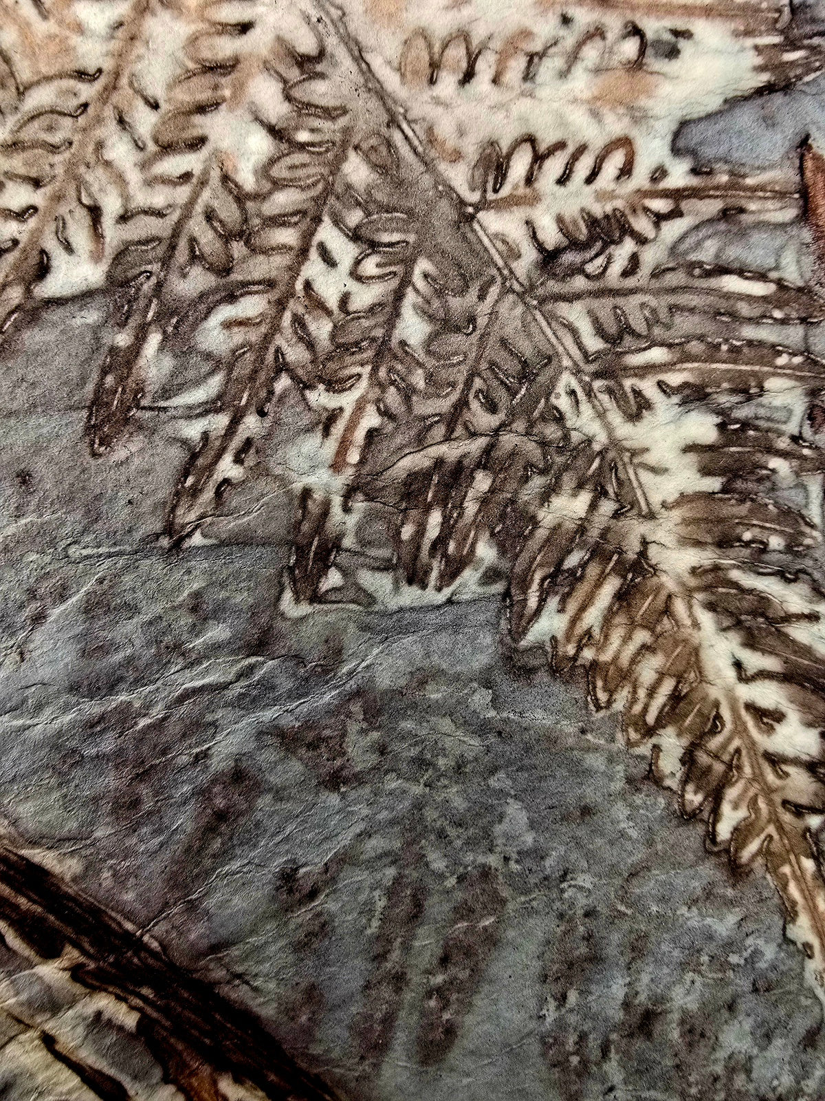 Ferns & Shadows — Handmade A5 Eco-Printed Journal