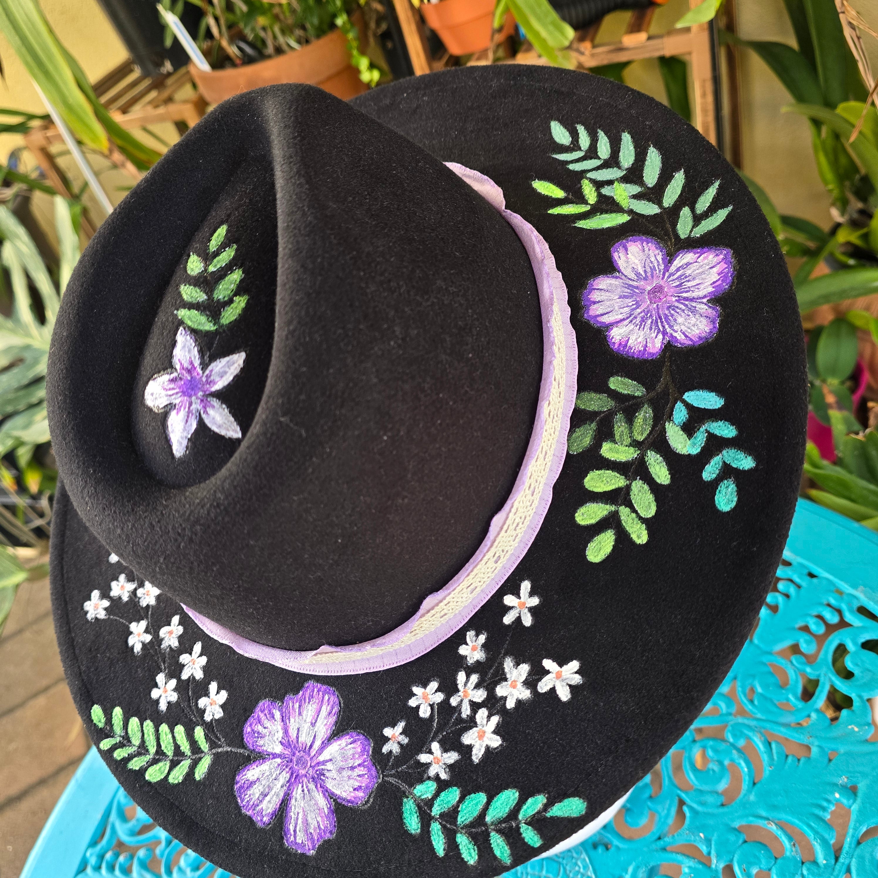 ✨ One-of-a-Kind Hand-Burnt fedora hats clearance✨