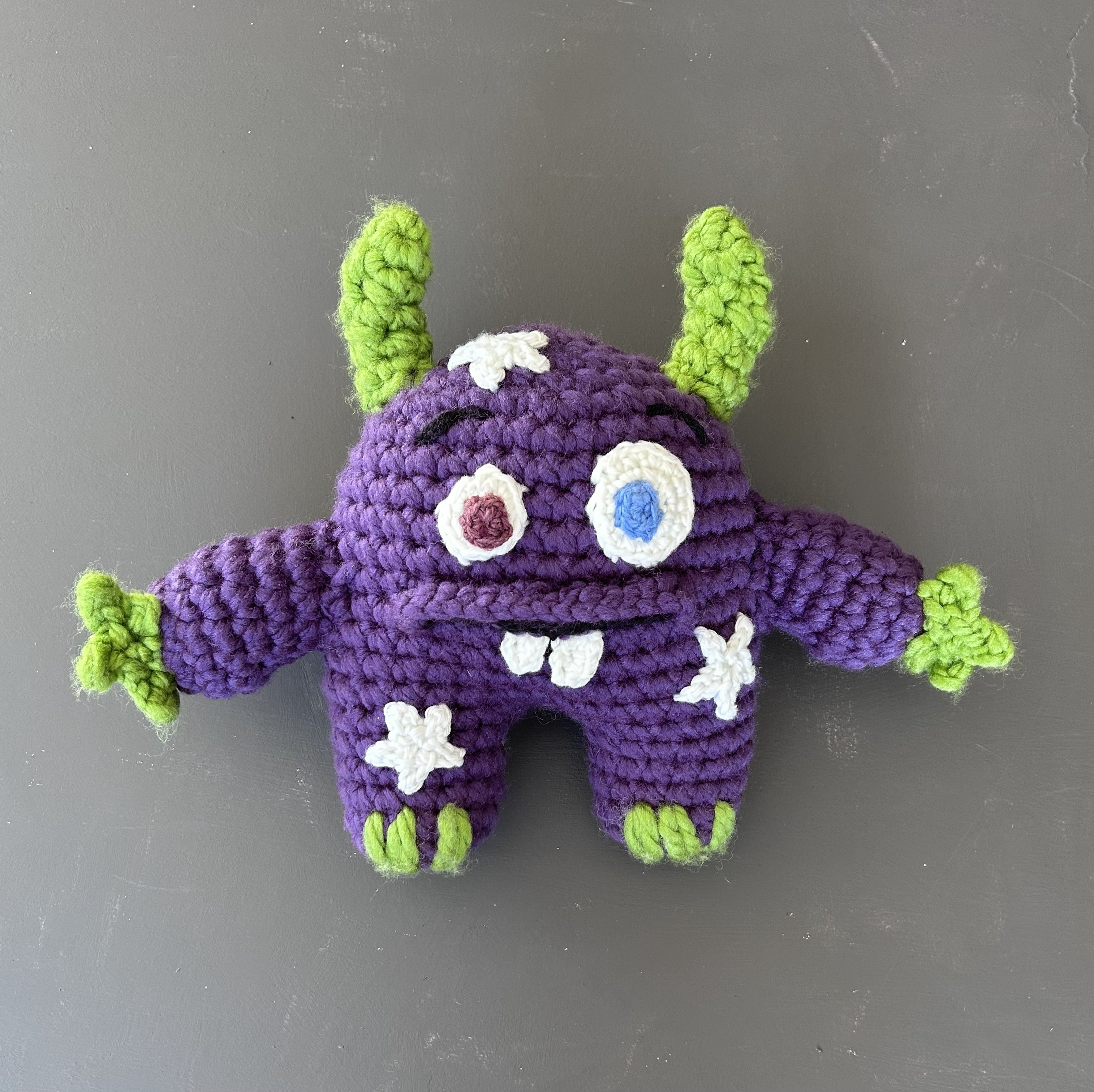 Monty the Comfort Monster with Glow Stars - Purple