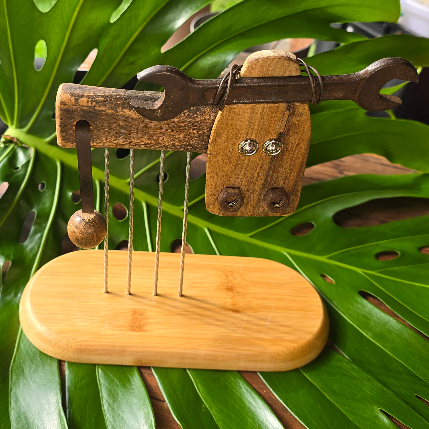 Upcycled Cow Artwork - Uncle Bob