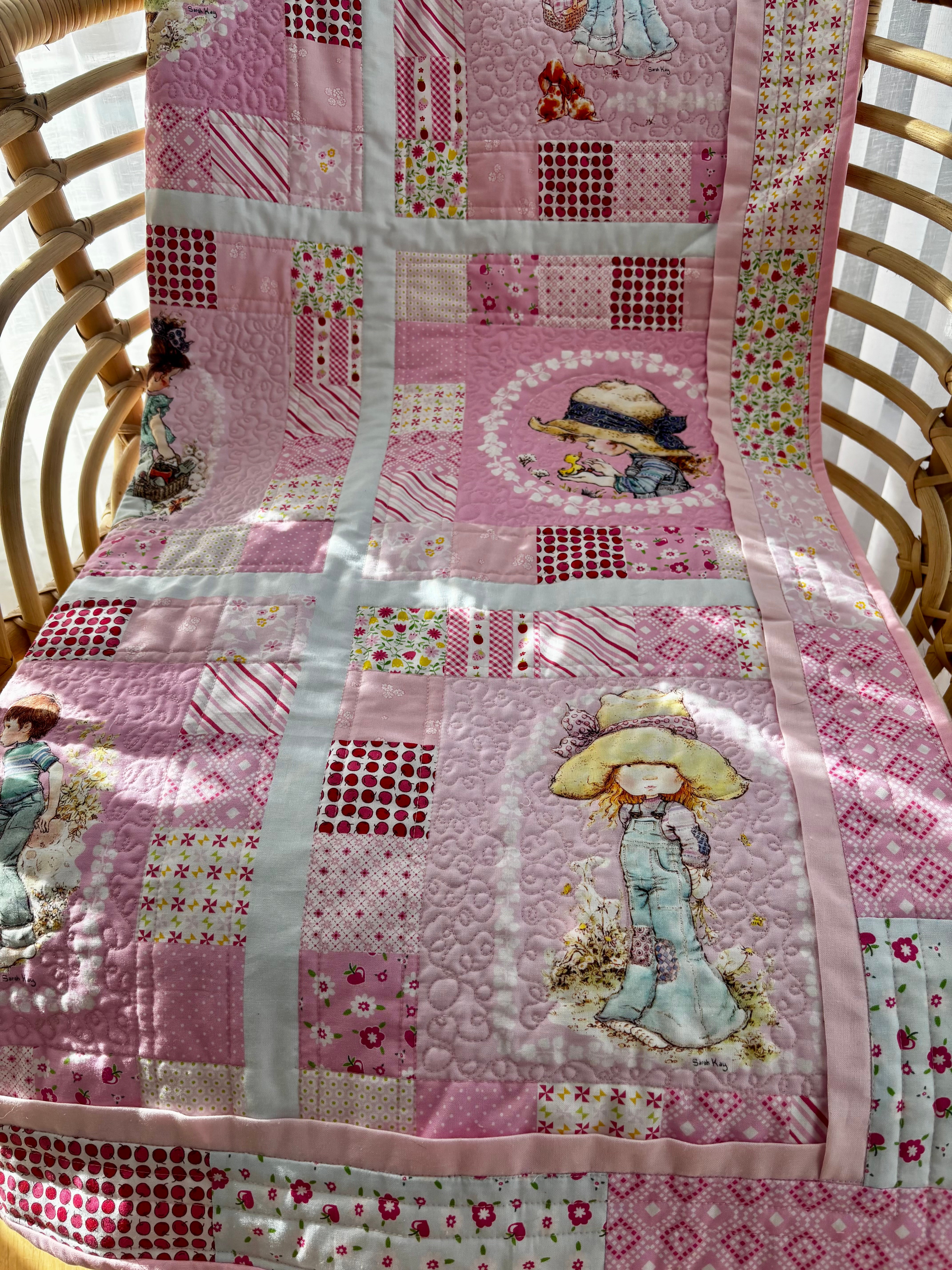 One of a kind Handmade Keepsake Quilt Sarah Kay Fabric
