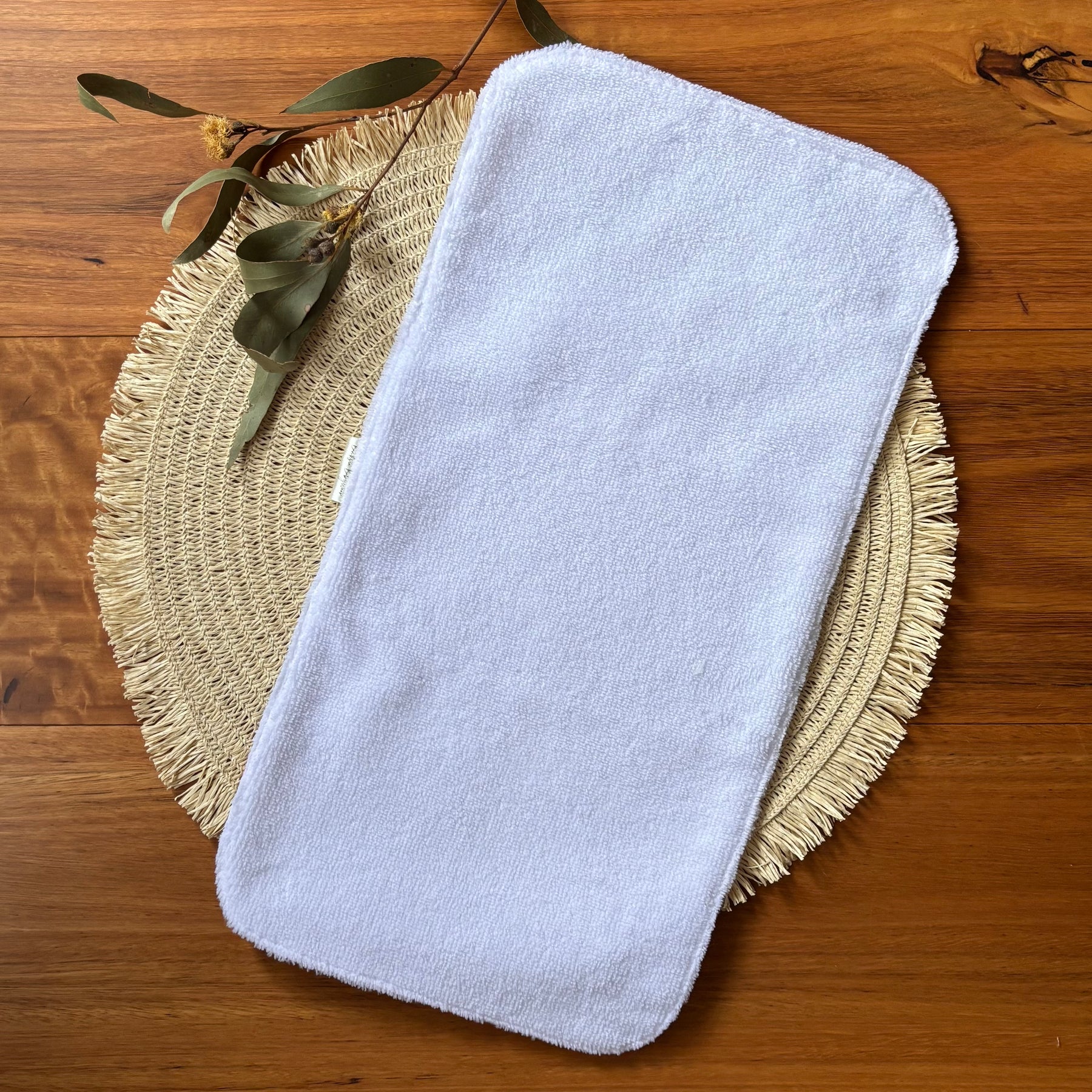 Baby Bib and Burp Cloth Set | More Green and White Aussie Animals | Made to Order