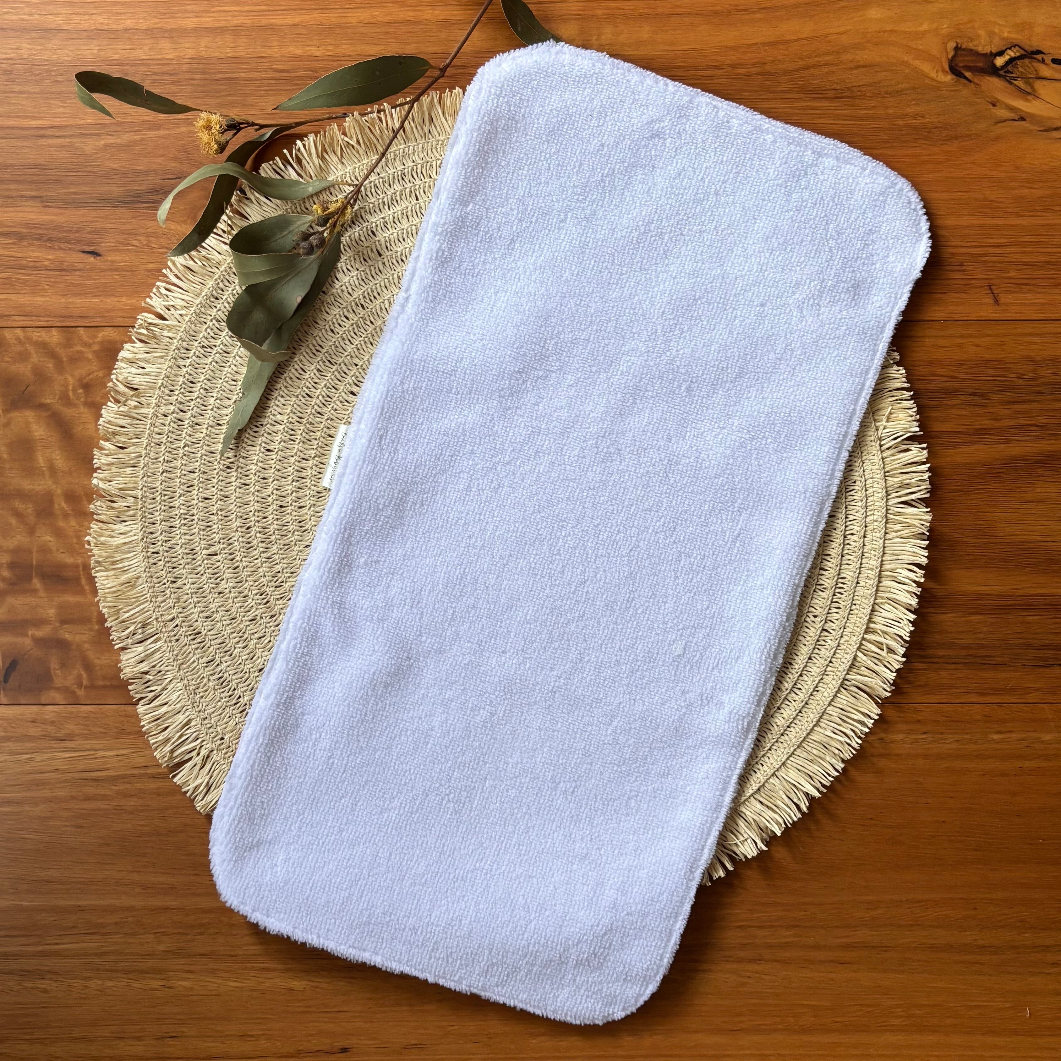 Baby Bib and Burp Cloth Set | More Green and White Aussie Animals | Made to Order
