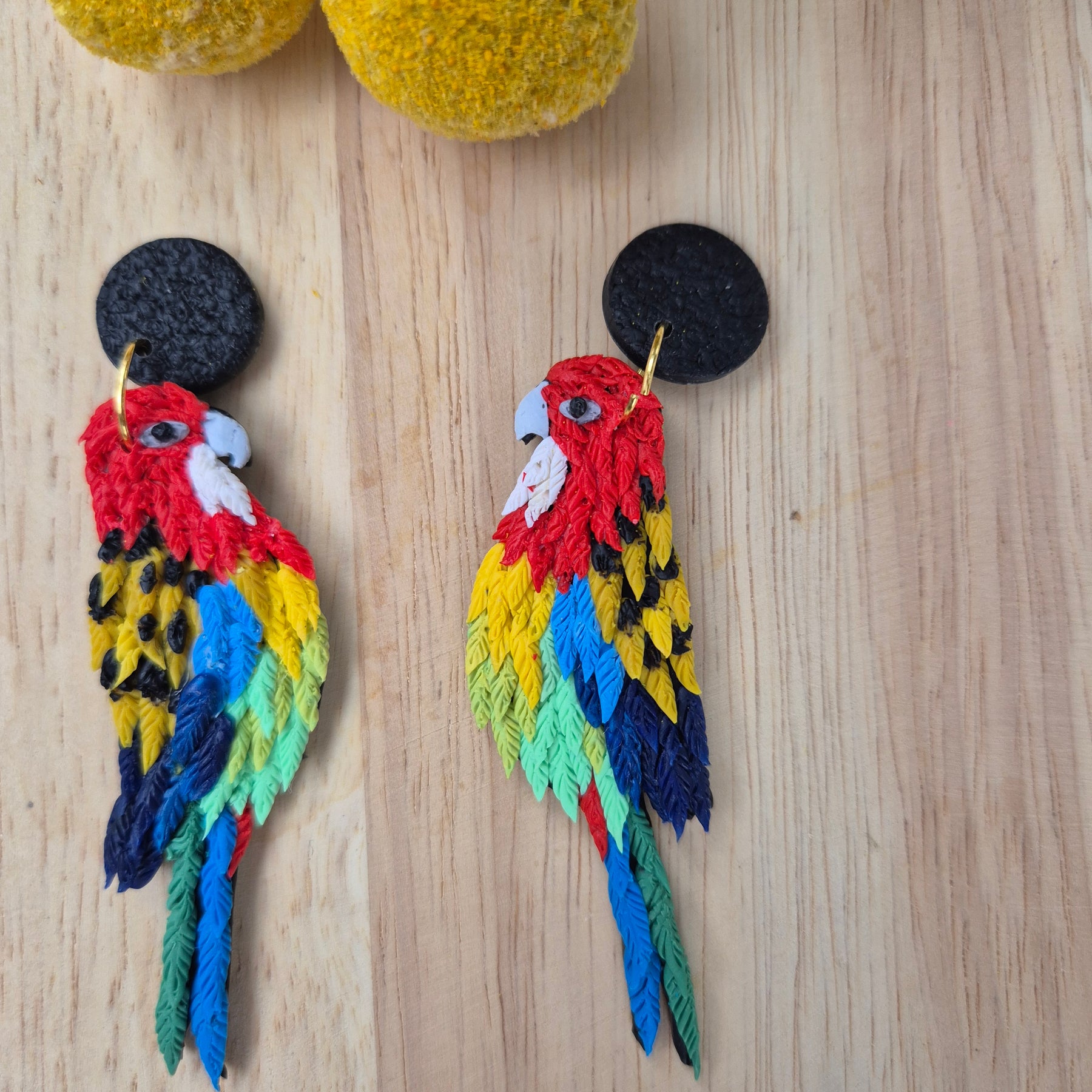 Eastern Rosella Dangle Earrings