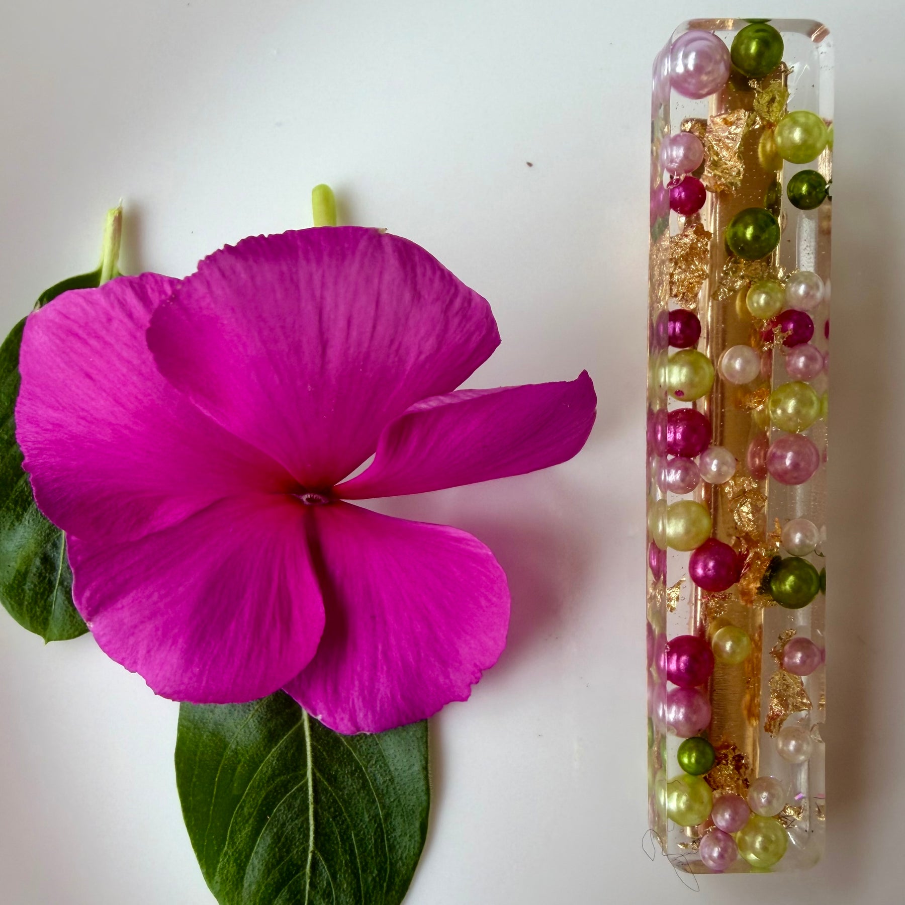 Lime Green And Gold Hair Clips