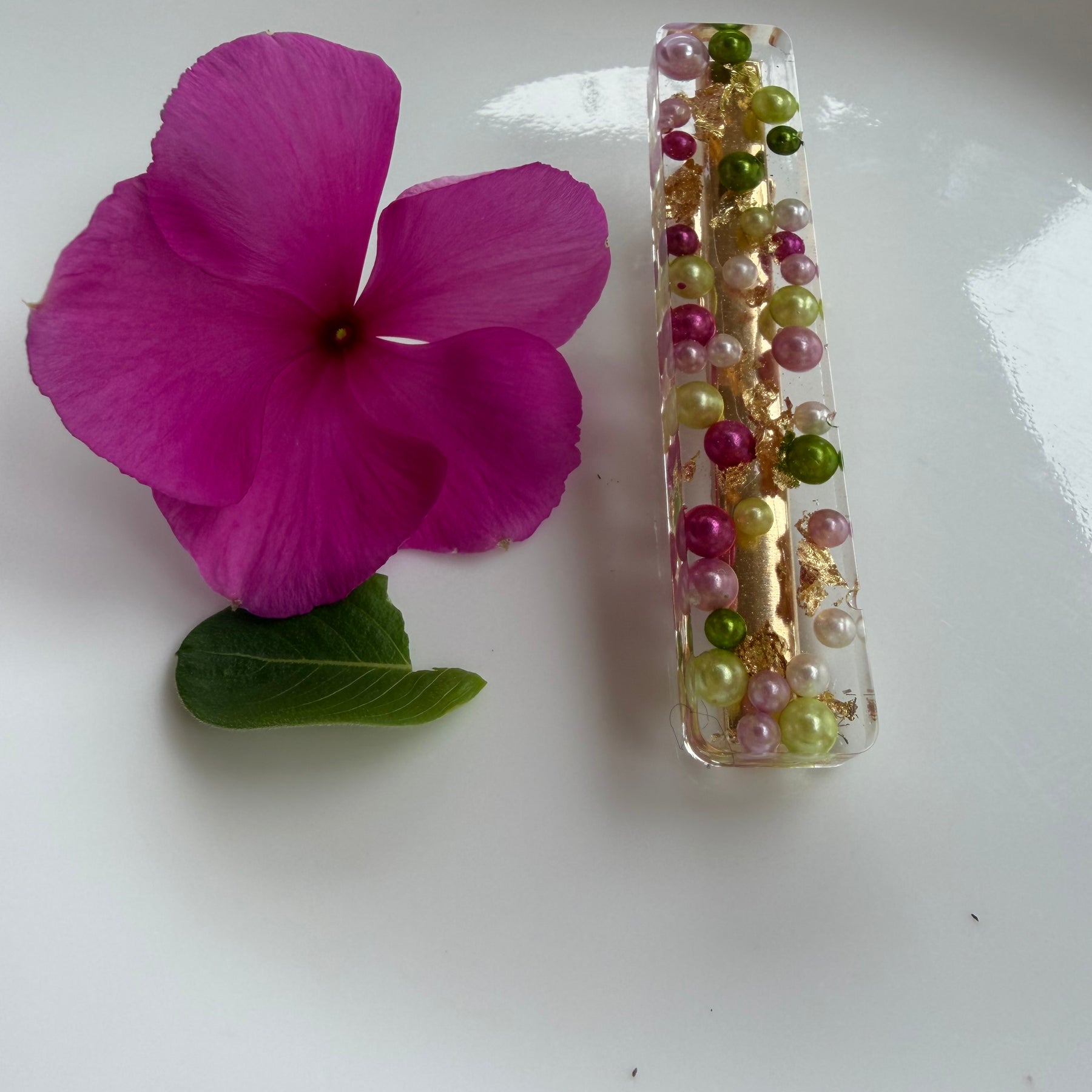 Lime Green And Gold Hair Clips