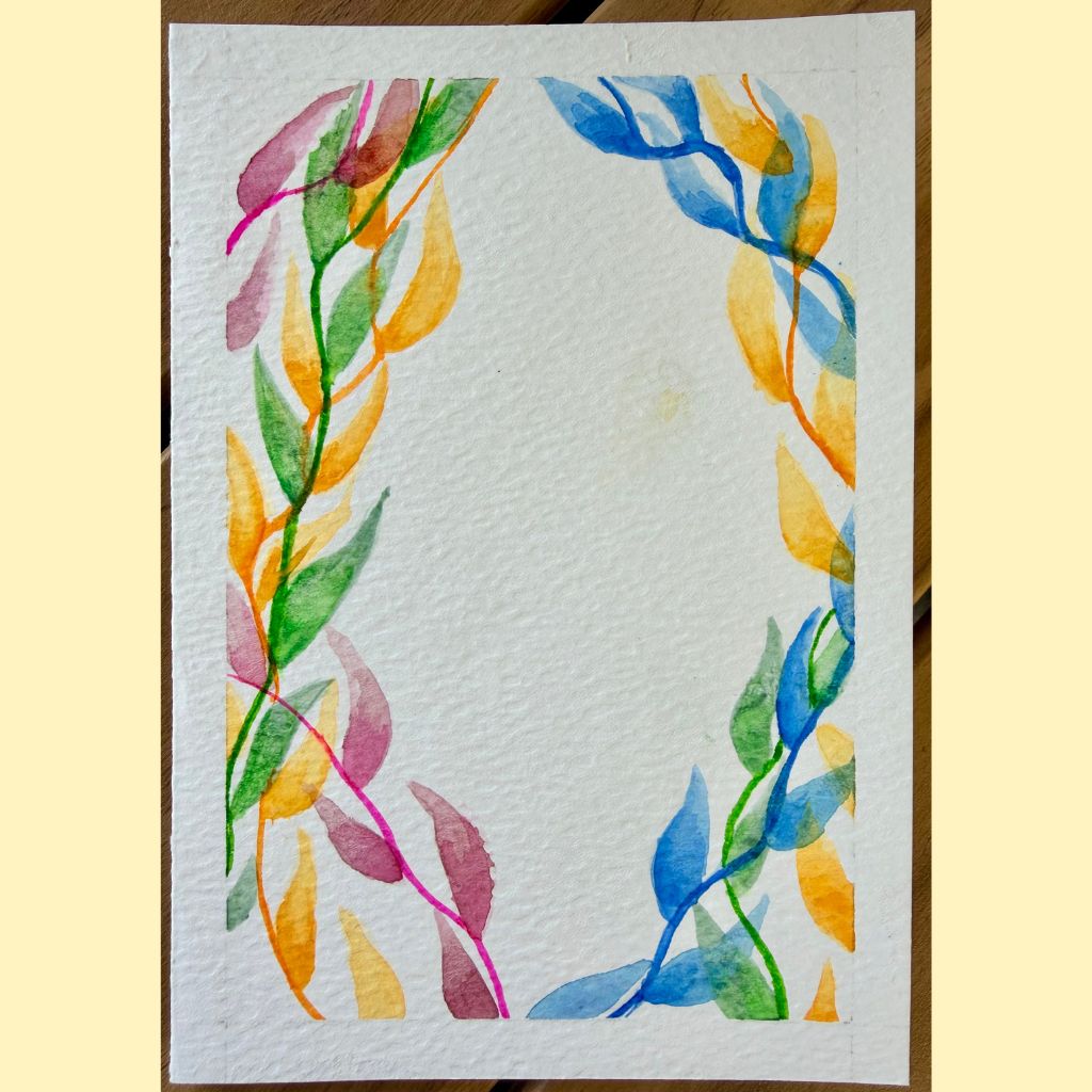 Hand Painted Leafy Greeting Card | Customisable