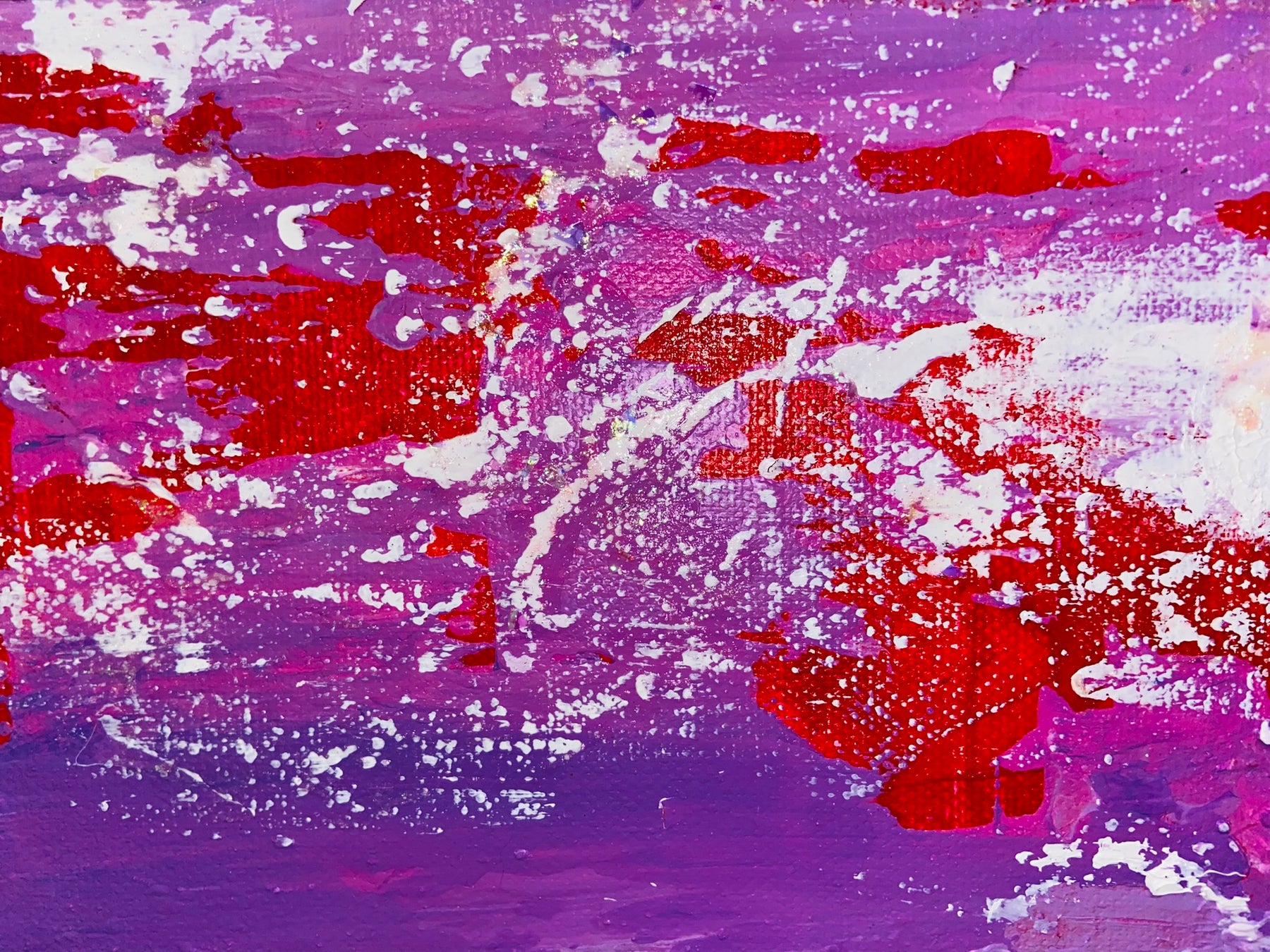 Inverted with Camera Abstract Acrylic Canvas Painting by Australian Artist Margo Humphries (30.5x30.5cm)