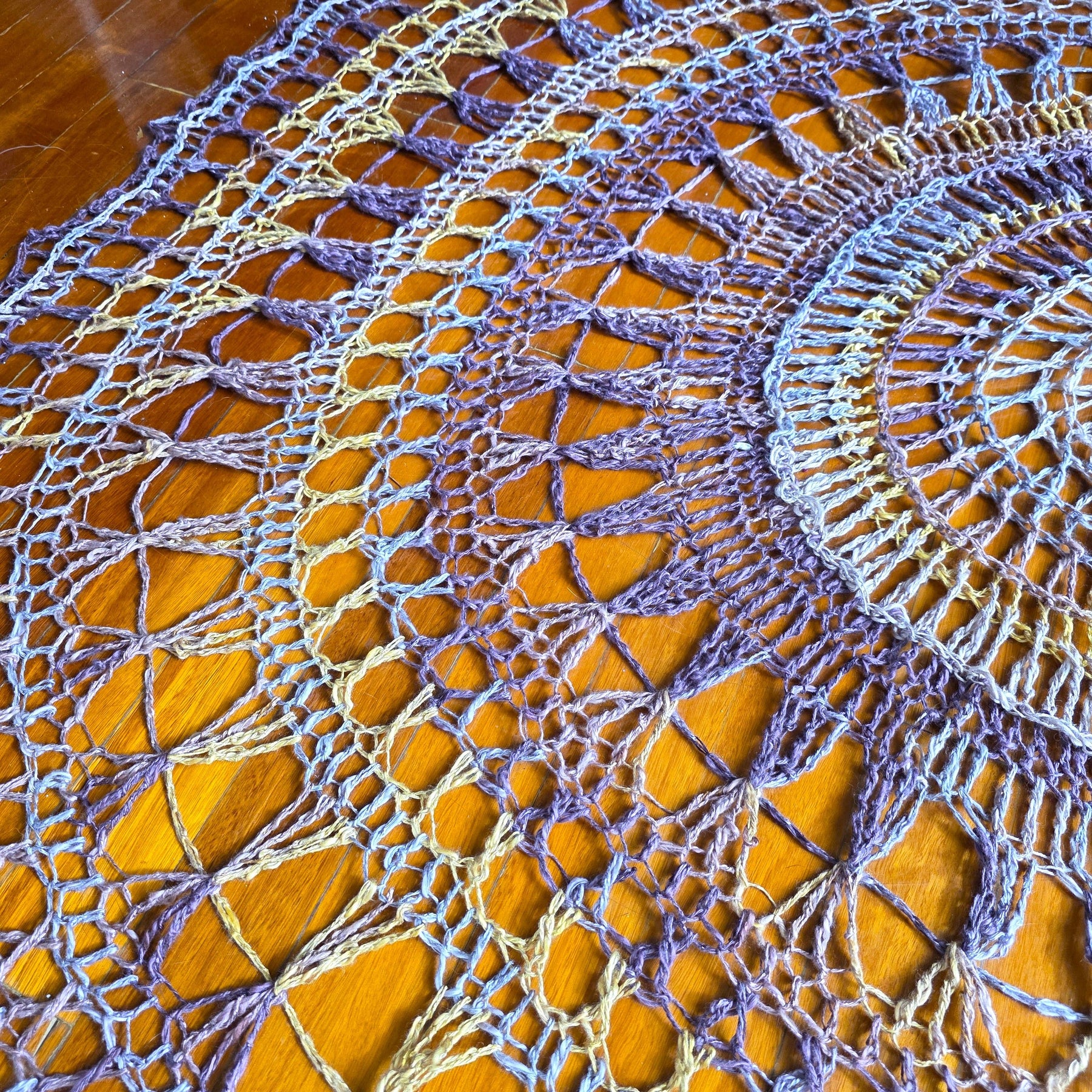 Purple and Gold Sahawl- The Mrs Ross Shawl