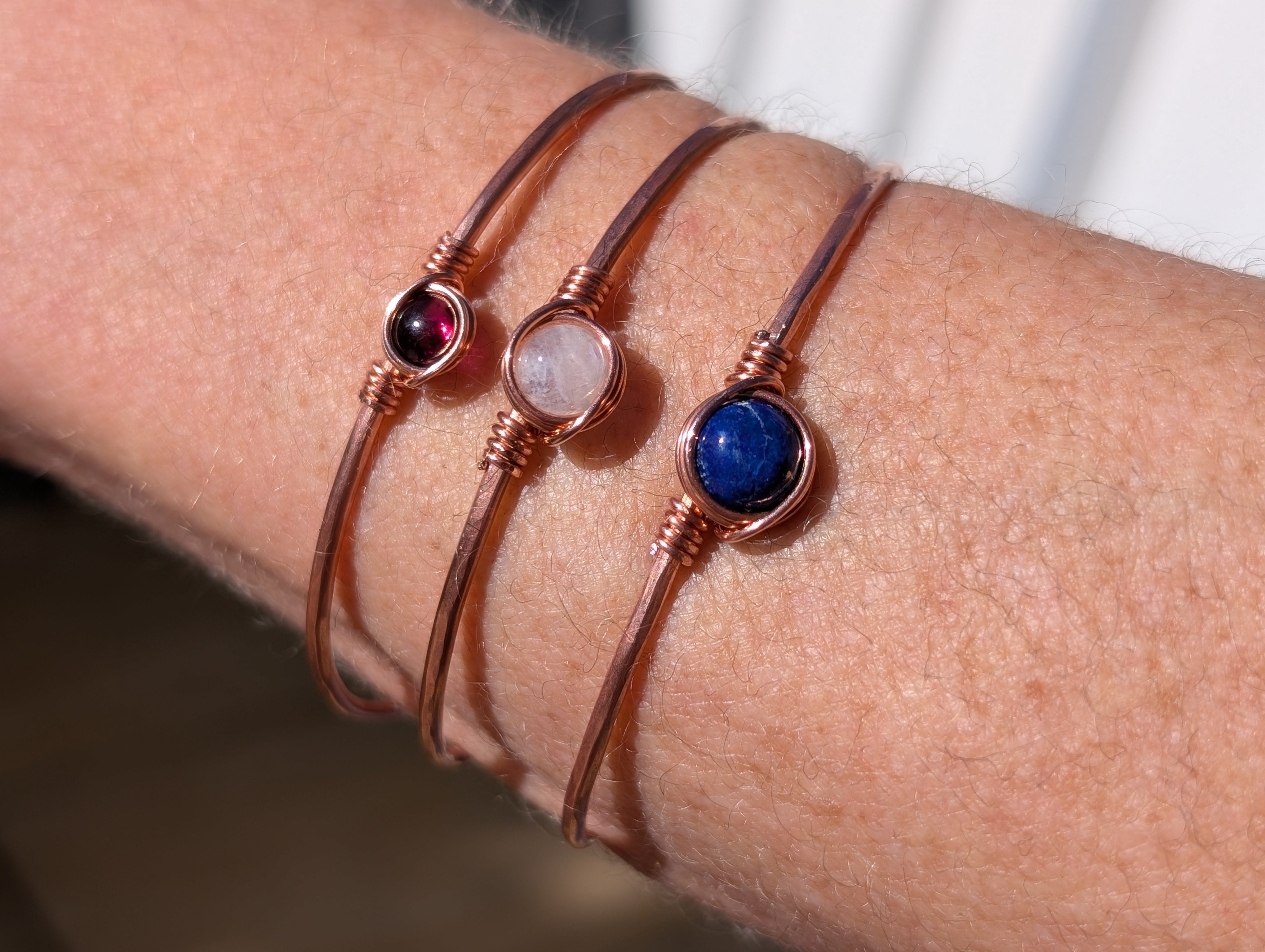 Simple Gemstone Cuff