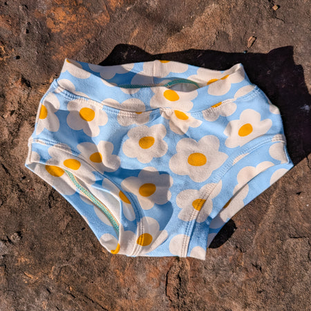 Daisy fried eggs organic underpants for kids sizes 1 to 12