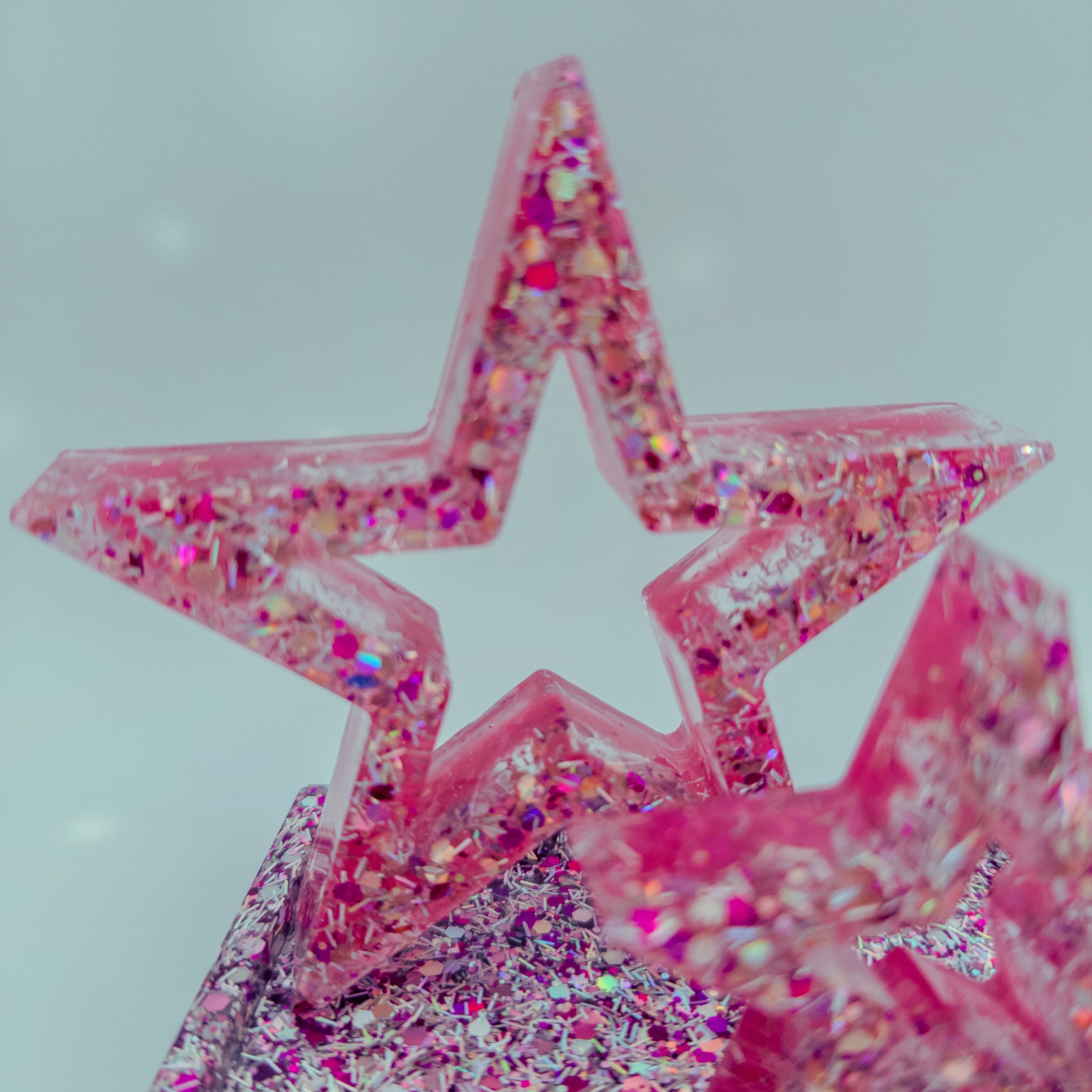 Handmade Resin Star Set with Rectangle Tray