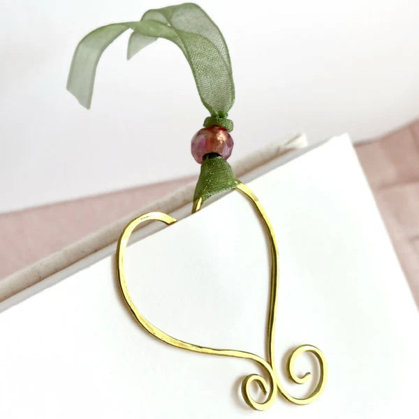 Hearts bookmarks | Single or Set of 2 | Brass | Stocking filler