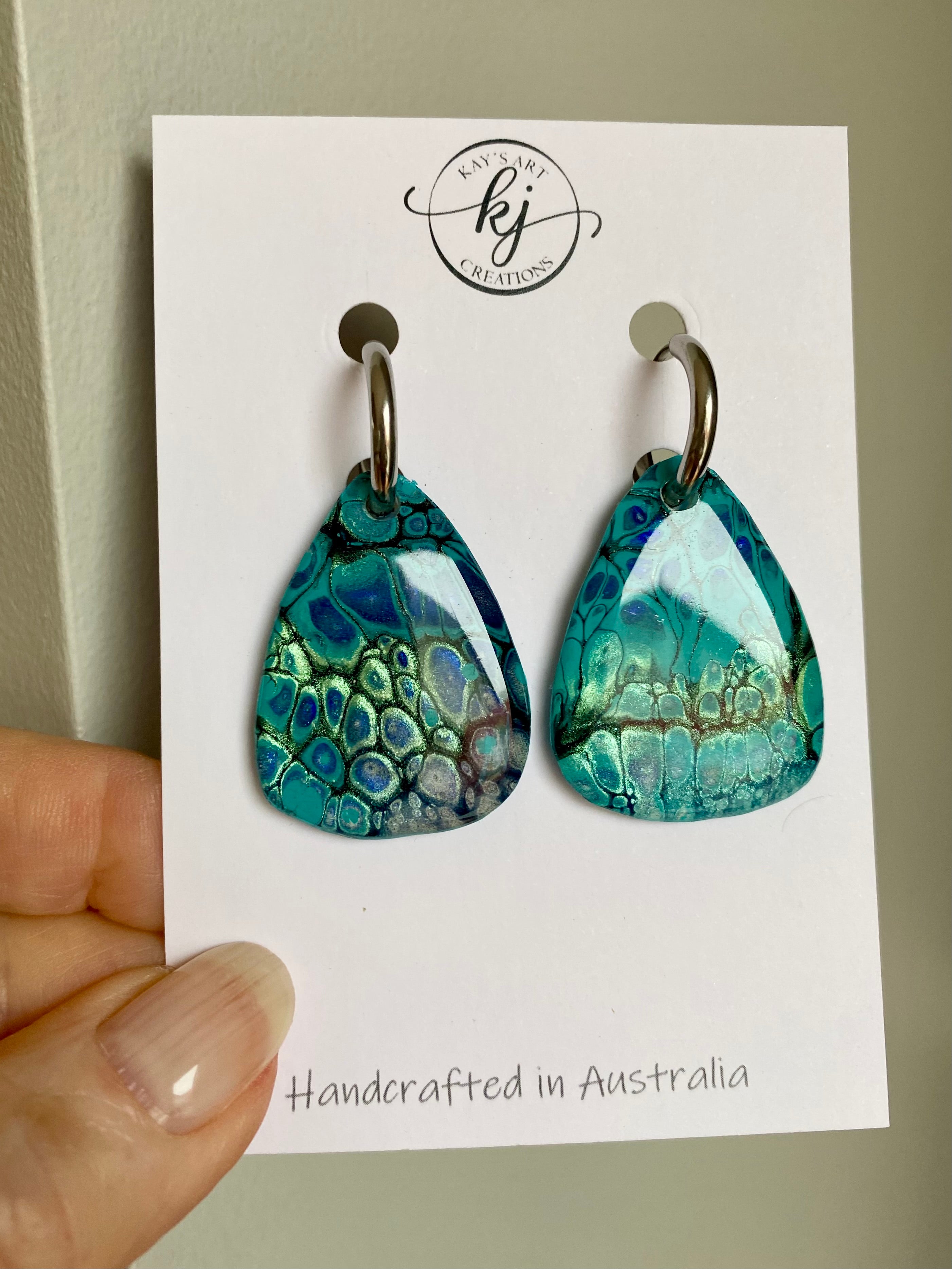 Colourful unmatched Huggie Hoop Earrings