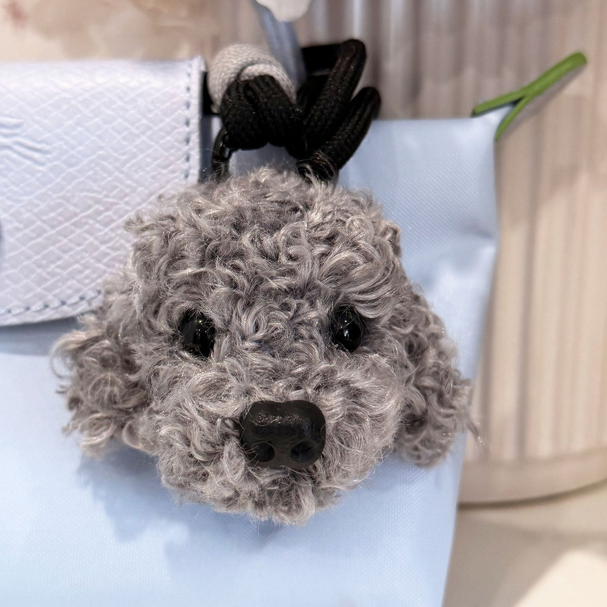 Custom Pet Head Bag Charm from Photo, Handmade Dog/Rabbit/Cat Plush Keychain, Soft & Fluffy Pet Portrait, Personalised Gift for Pet Lovers, Memorial Gift