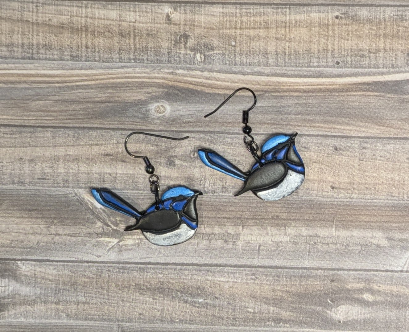 Blue Wren Earrings