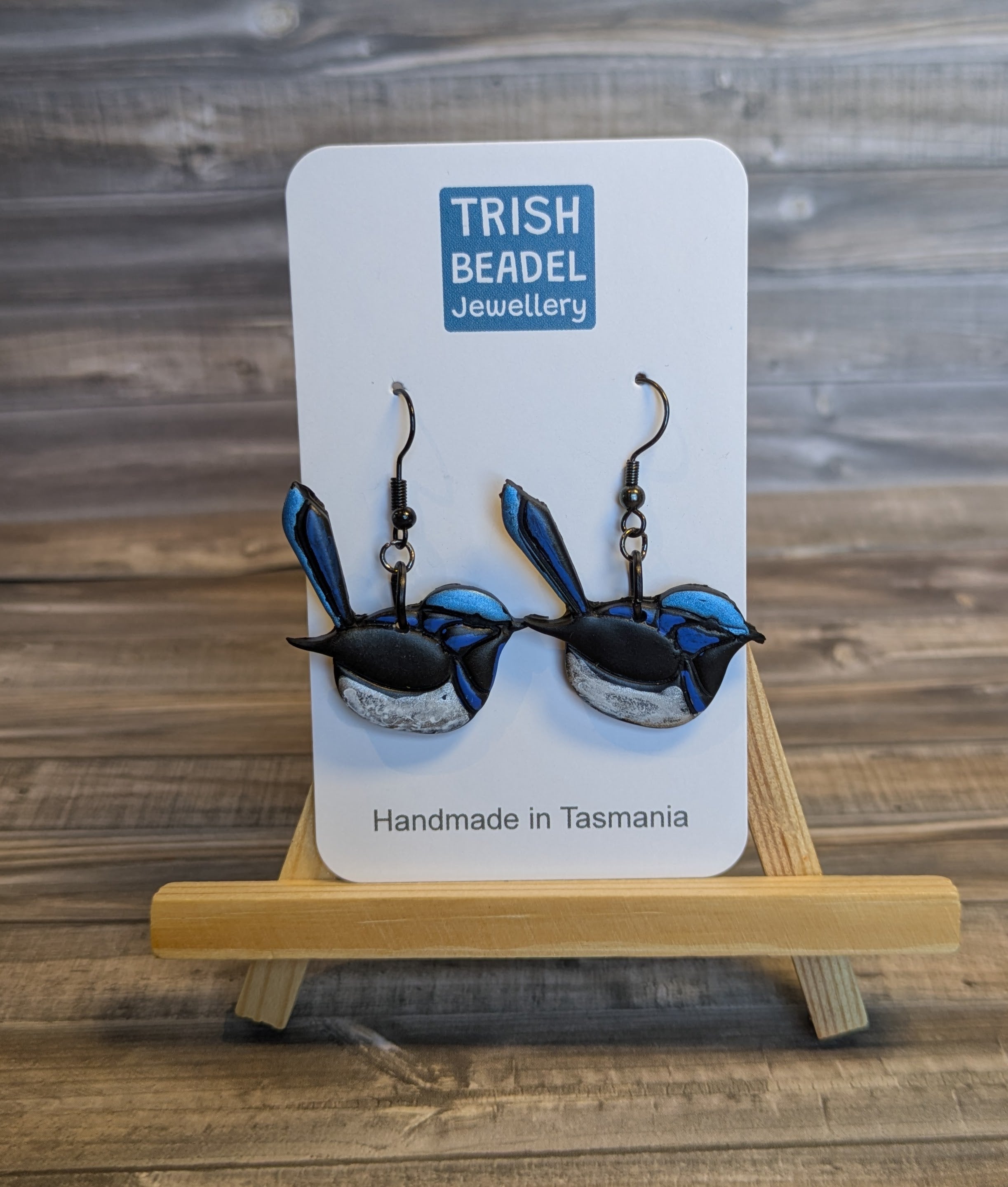 Blue Wren Earrings
