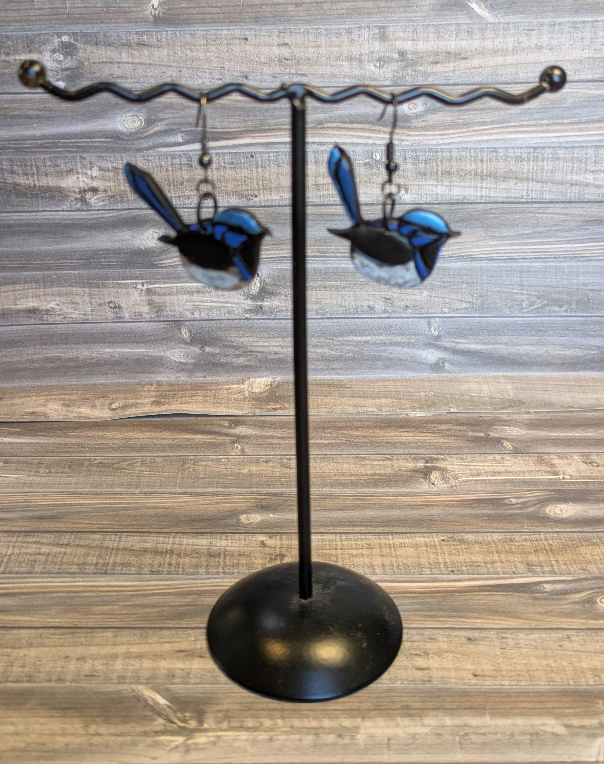 Blue Wren Earrings
