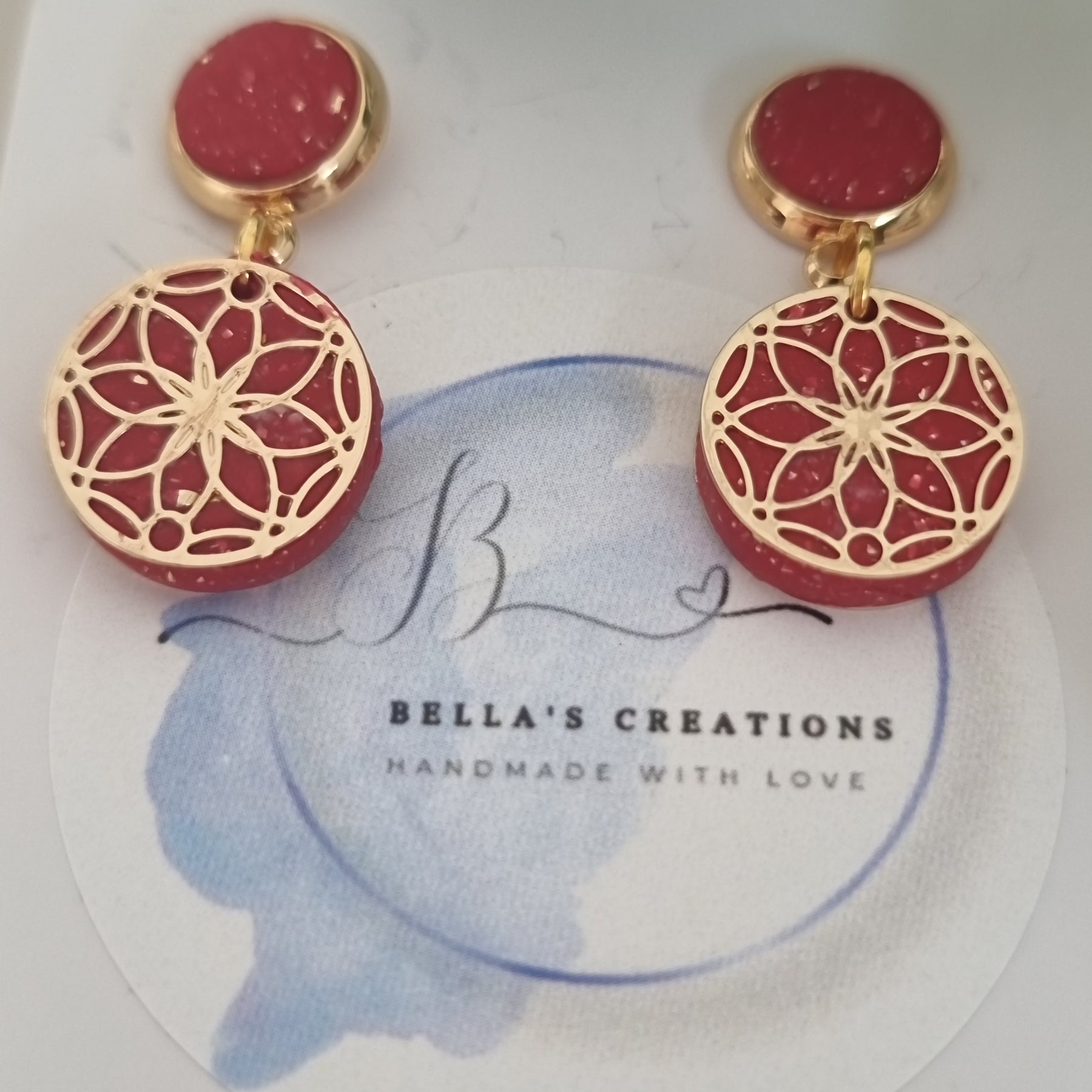 Red Lace Dangles