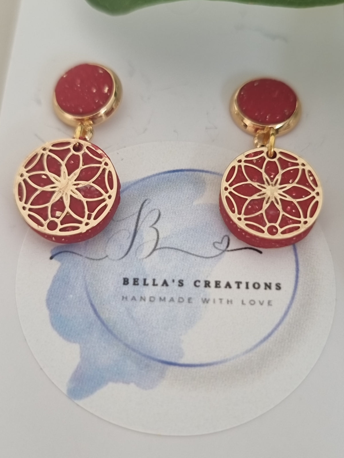 Red Lace Dangles